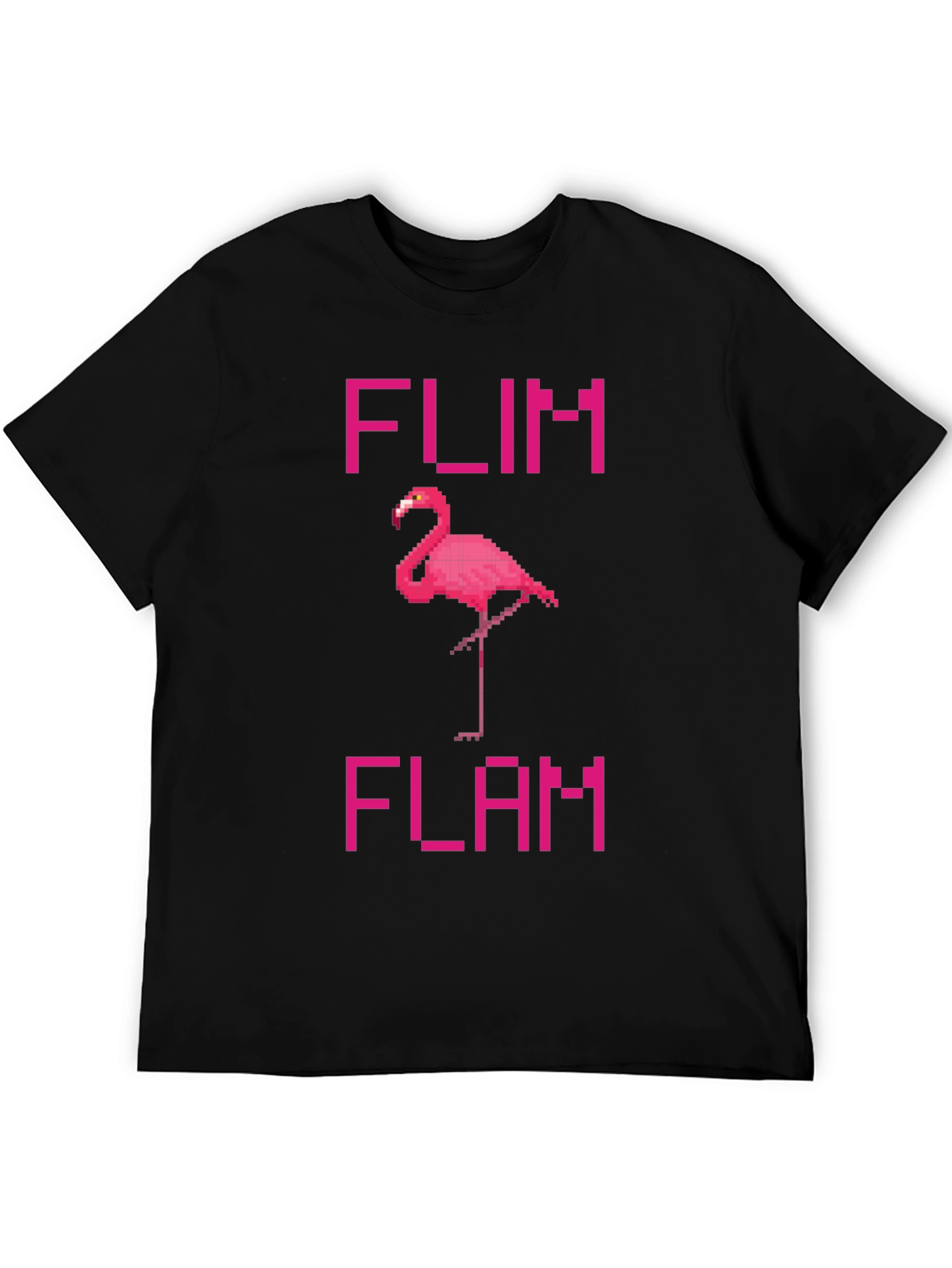 Pixel Flamingo T-Shirt - Flim Flam Fun!