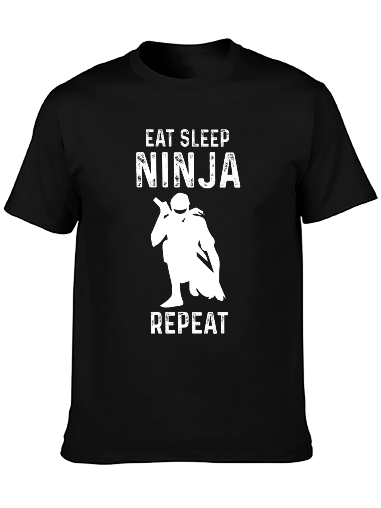 Eat Sleep Ninja Repeat Black T-Shirt