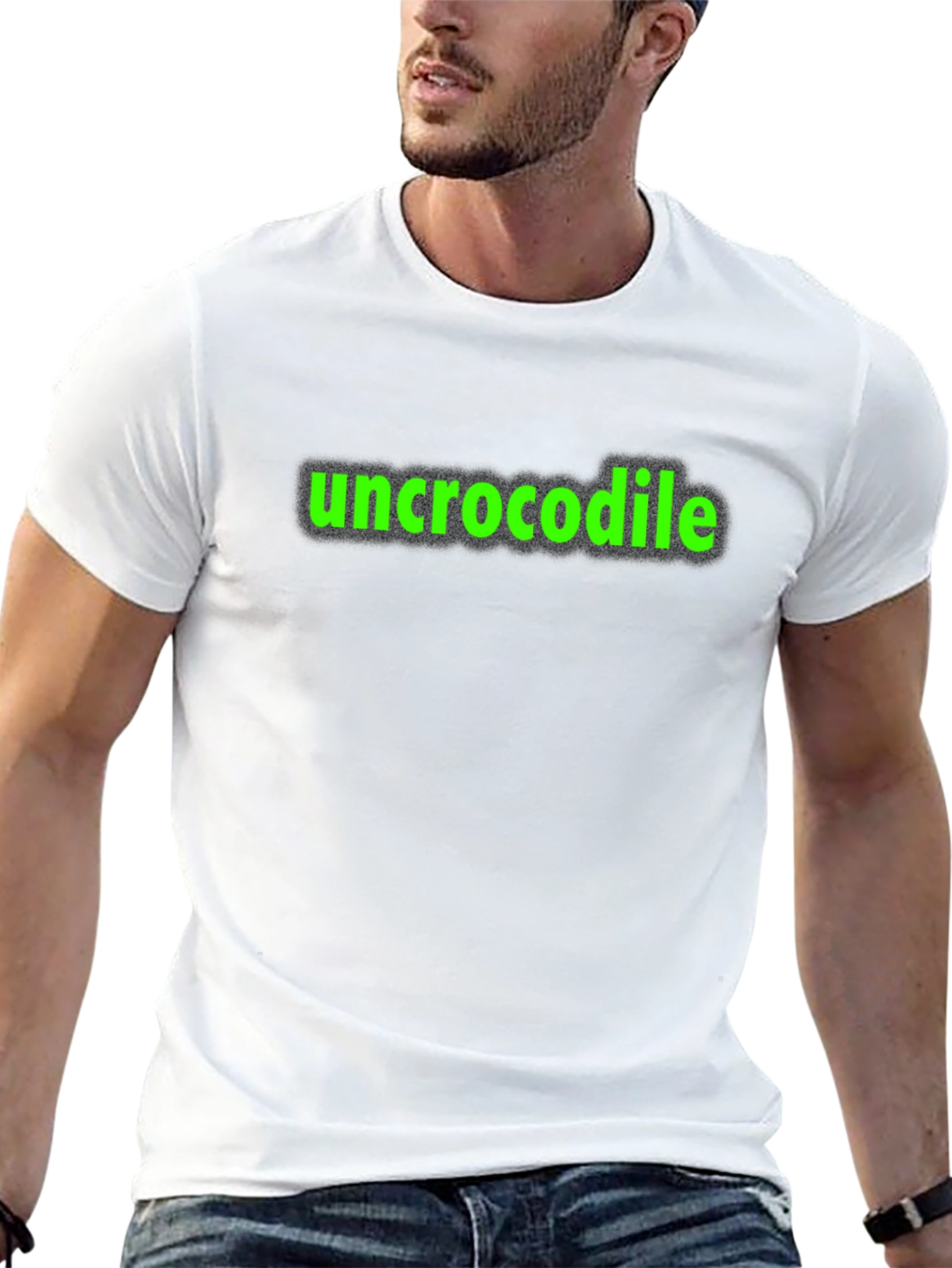 Uncrocodile Graphic Tee - Black Casual T-Shirt