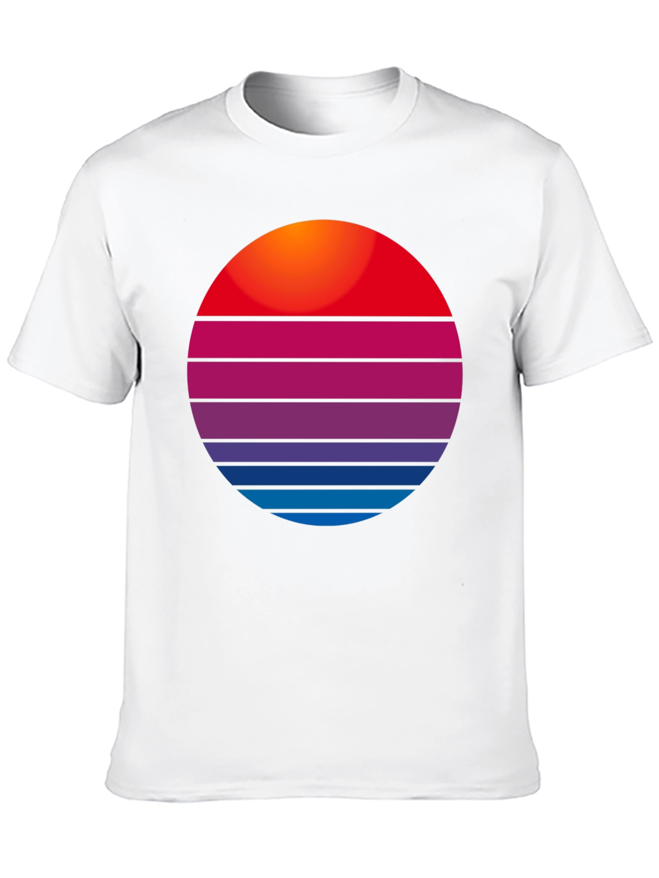 Retro Sunset Graphic Tee - Stylish Cotton Blend Shirt