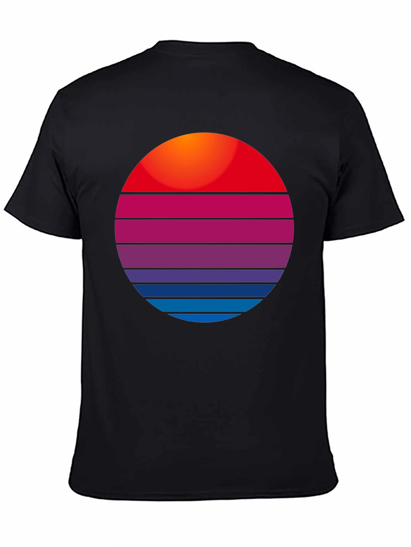 Retro Sunset Graphic Tee - Stylish Cotton Blend Shirt