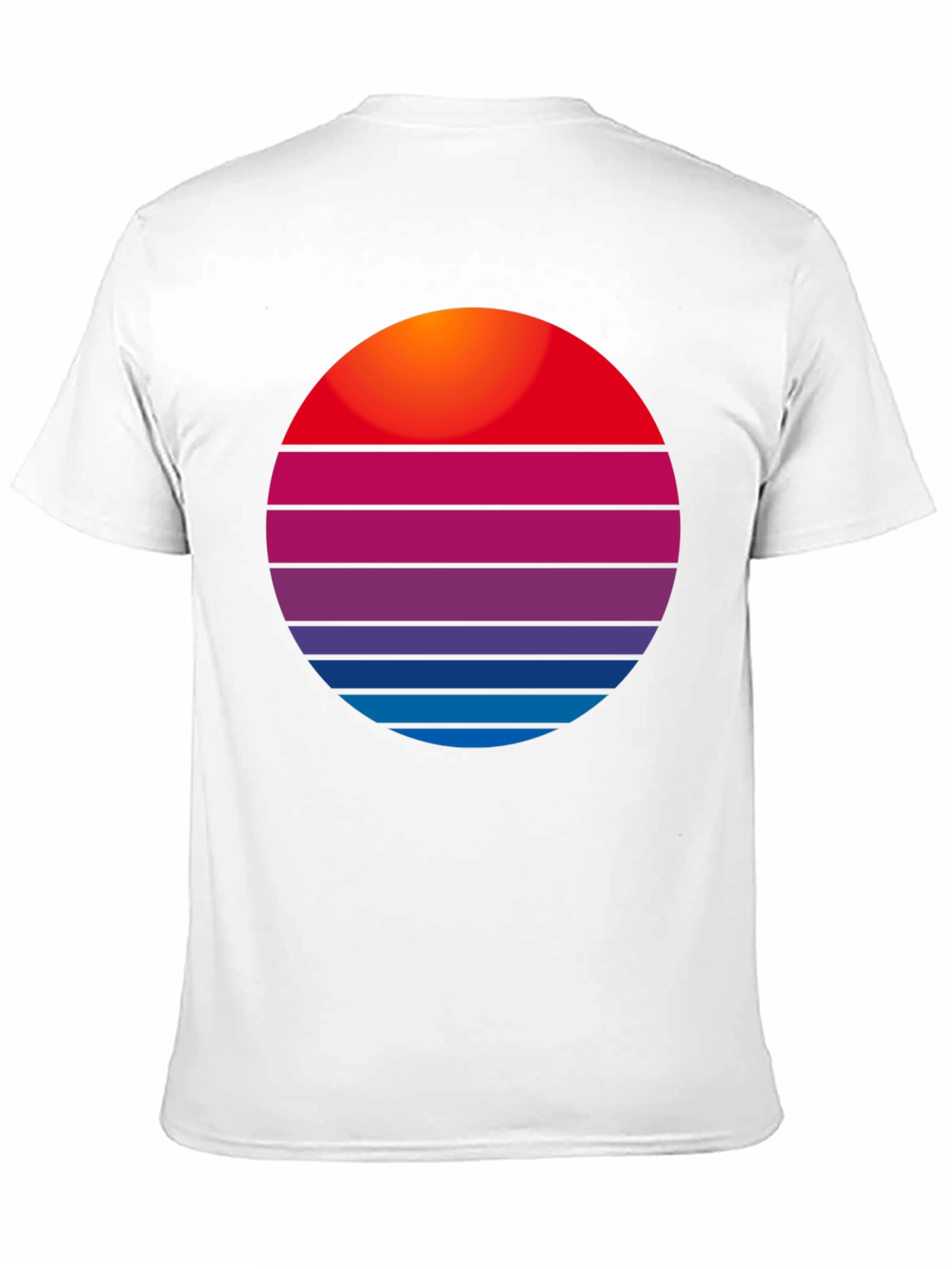 Retro Sunset Graphic Tee - Stylish Cotton Blend Shirt