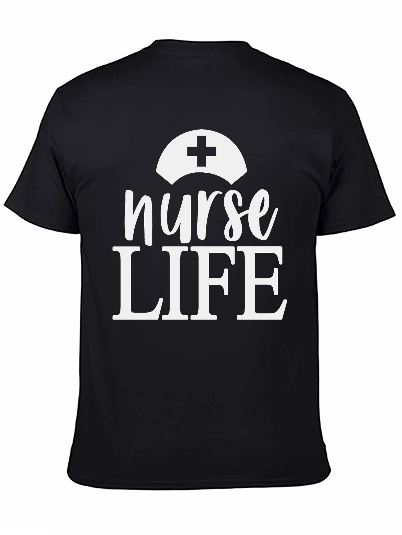 Nurse Life Graphic T-Shirt - Black Cotton Tee