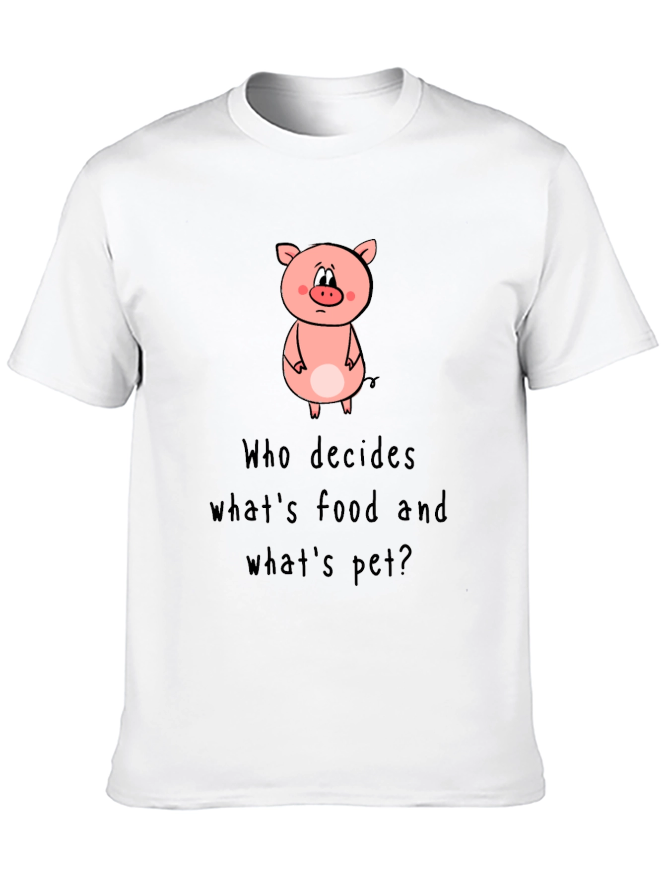 Pig Food or Pet Black Graphic Tee