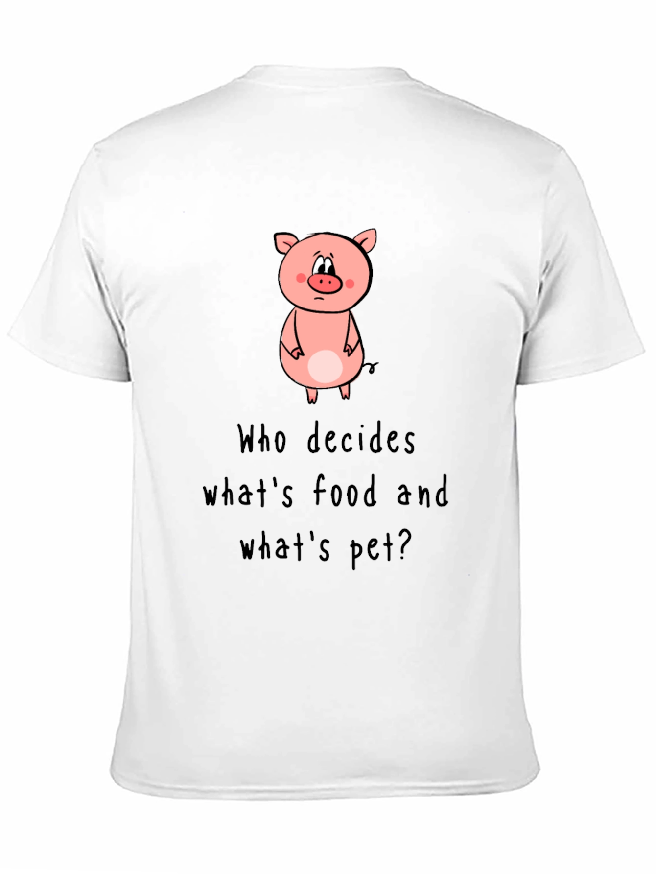 Pig Food or Pet Black Graphic Tee