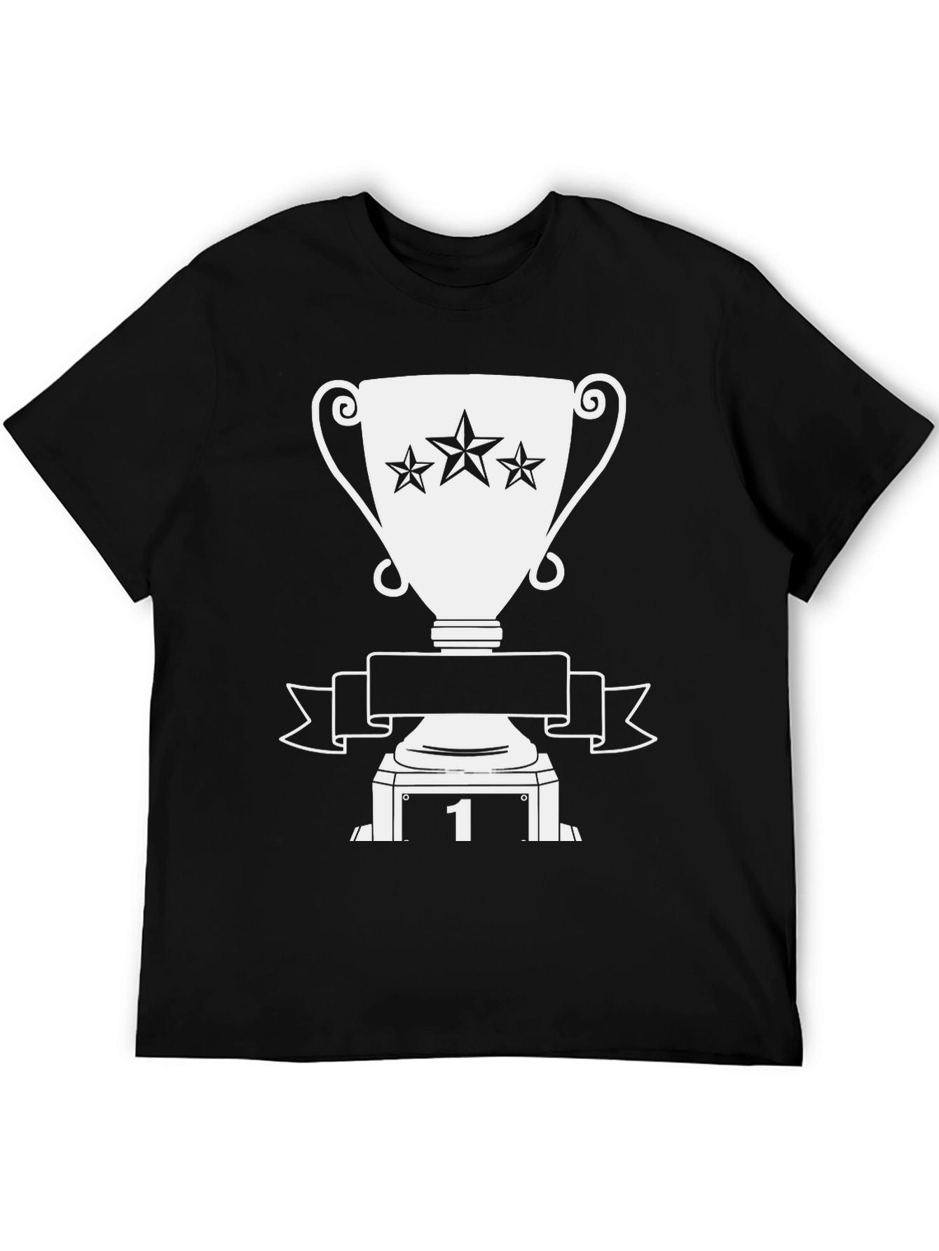 Winners Tee: Black T-Shirt with Trophy Graphic
