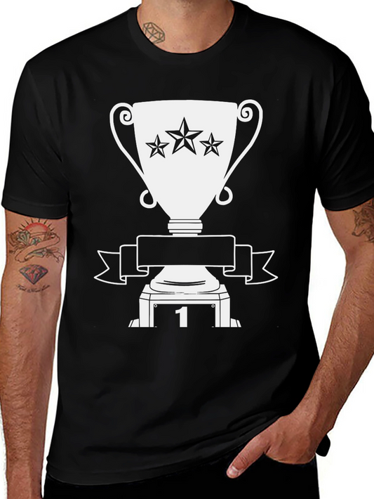 Winners Tee: Black T-Shirt with Trophy Graphic