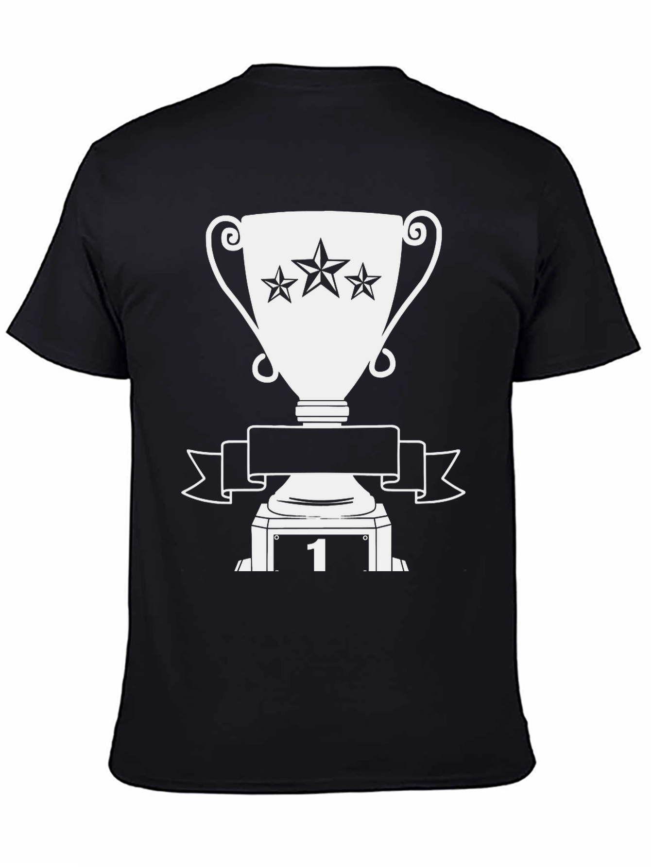 Winners Tee: Black T-Shirt with Trophy Graphic