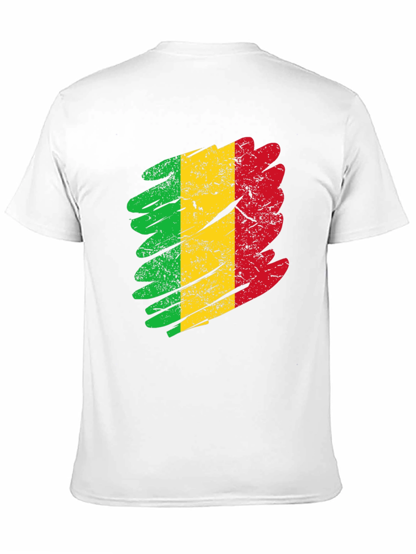 Mali Flag Grunge T-Shirt - Black Cotton Tee