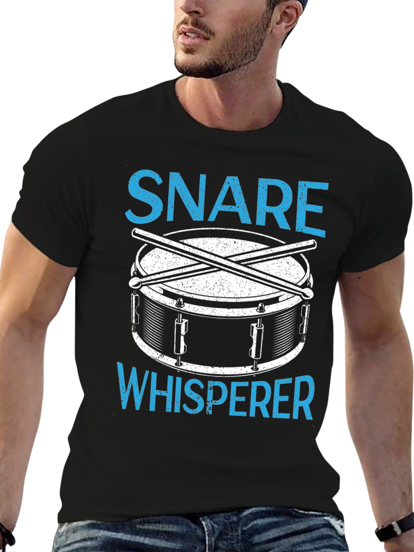 Snare Whisperer Drummer T-Shirt - Music Lover Tee