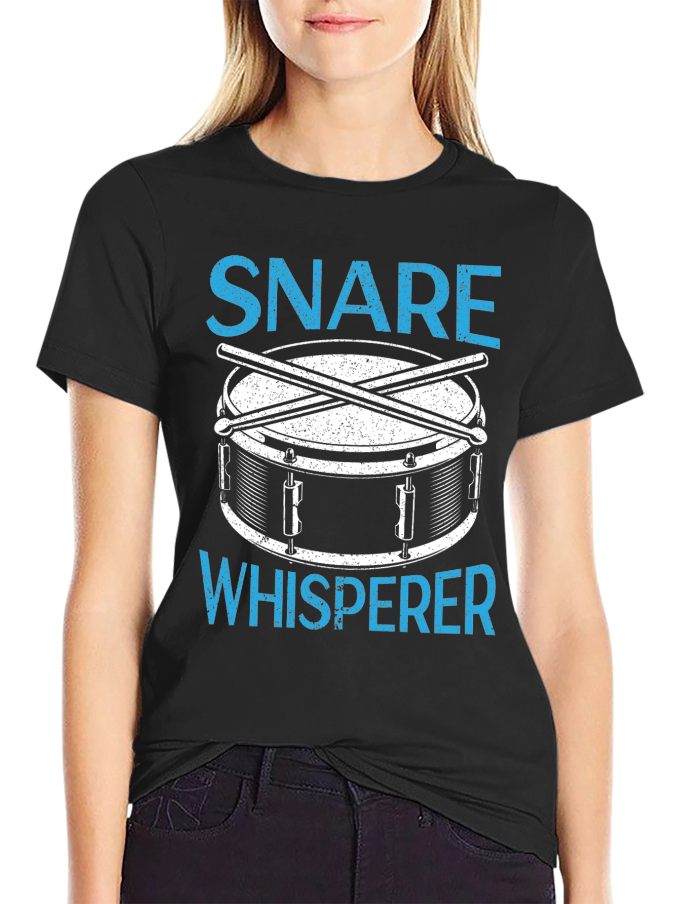 Snare Whisperer Drummer T-Shirt - Music Lover Tee