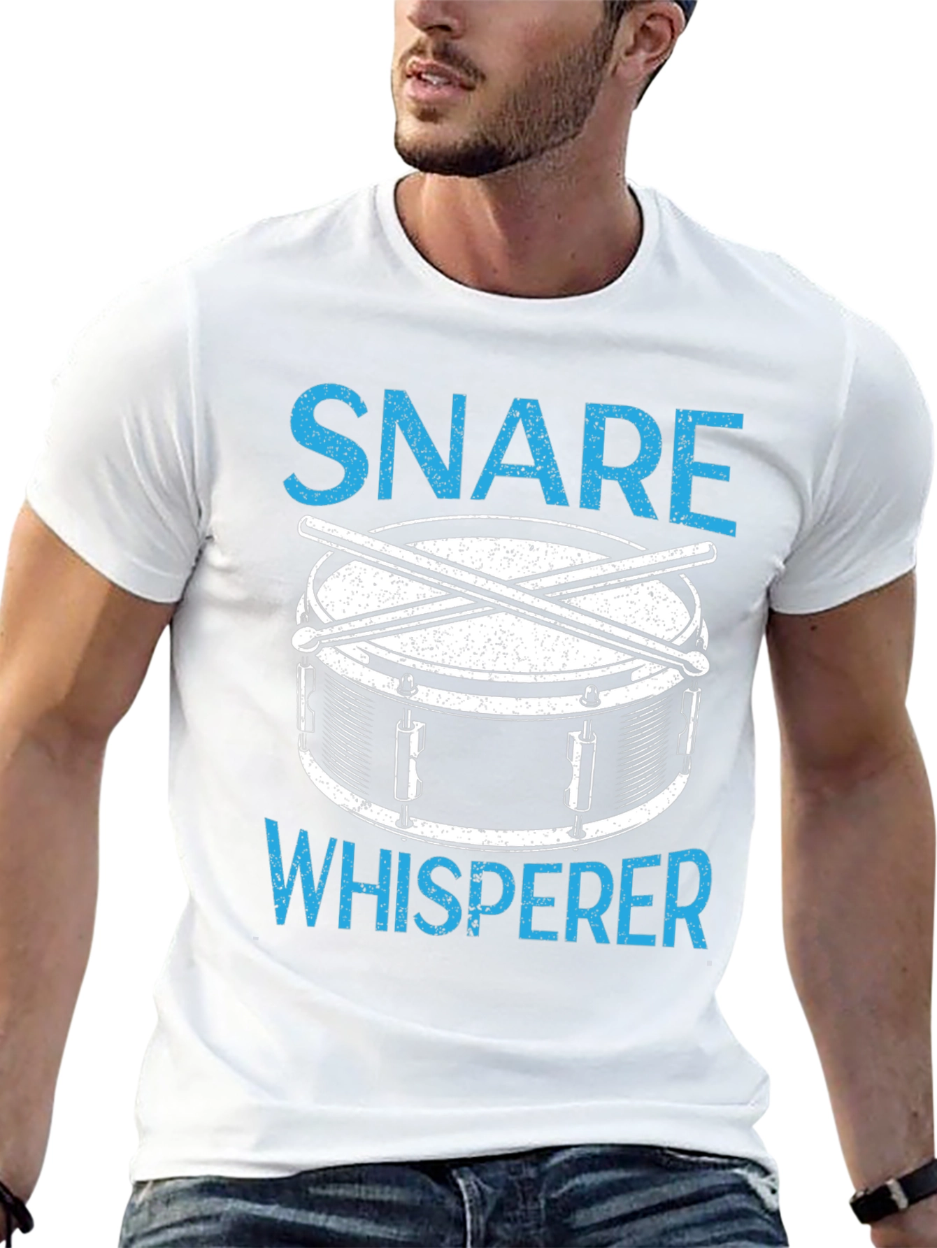 Snare Whisperer Drummer T-Shirt - Music Lover Tee