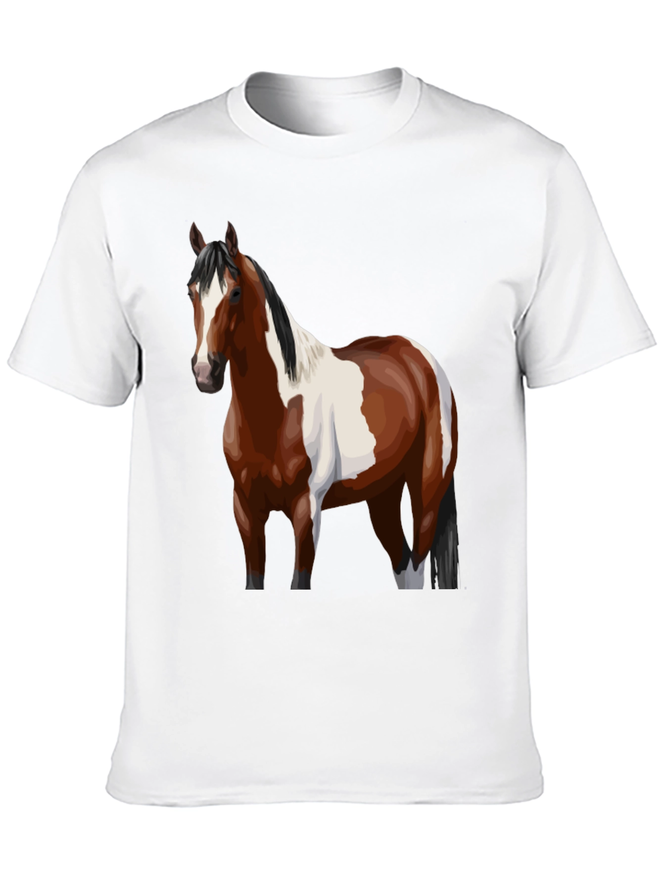 Horse Graphic Tee - Black Cotton Blend