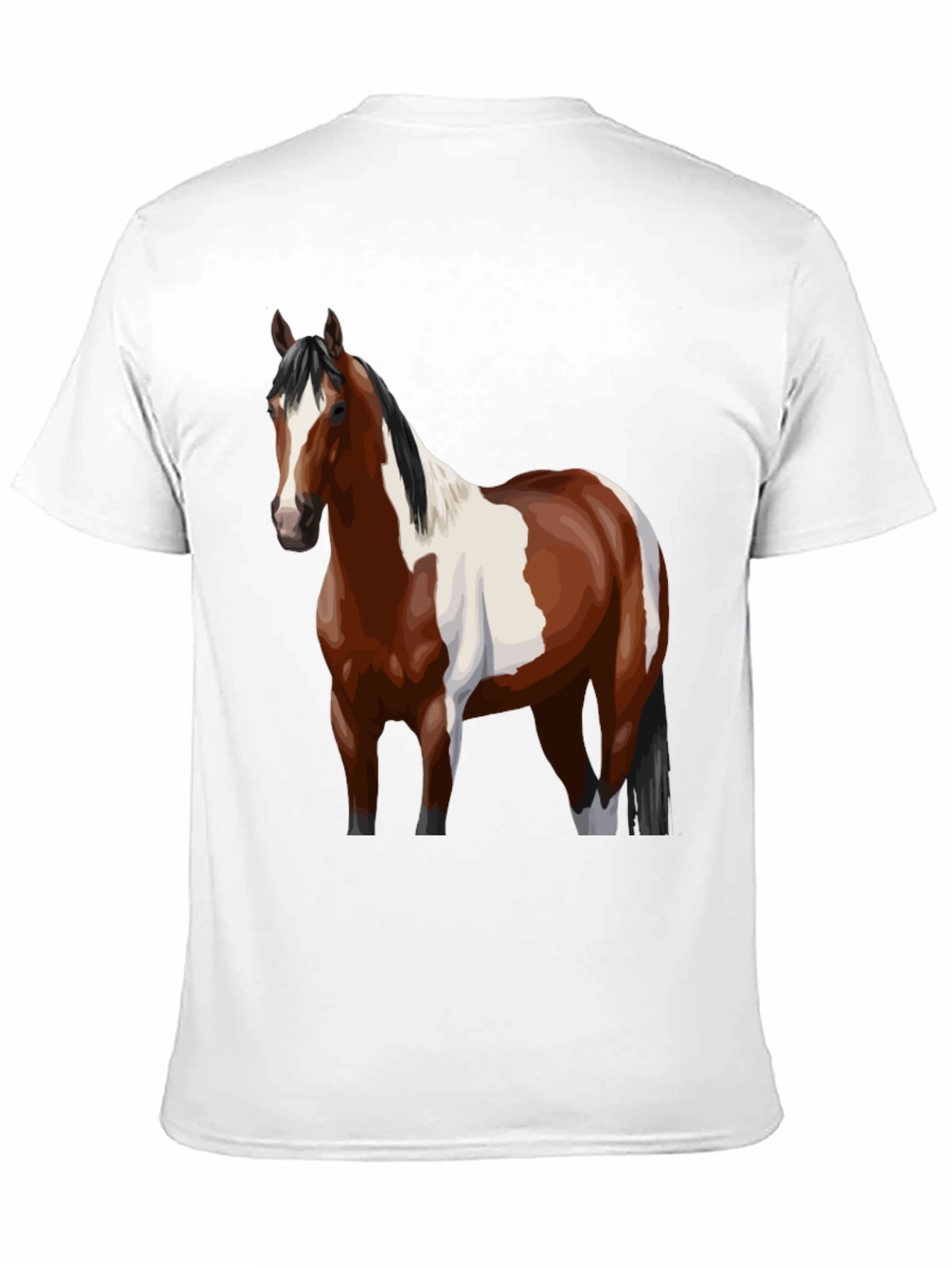 Horse Graphic Tee - Black Cotton Blend