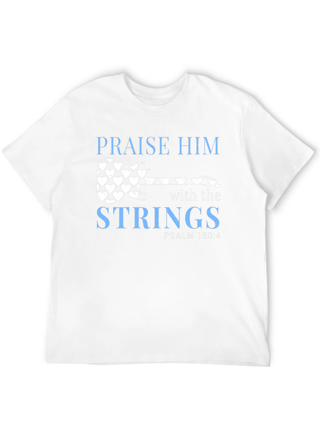 Praise Him with Strings Black Christian T-Shirt