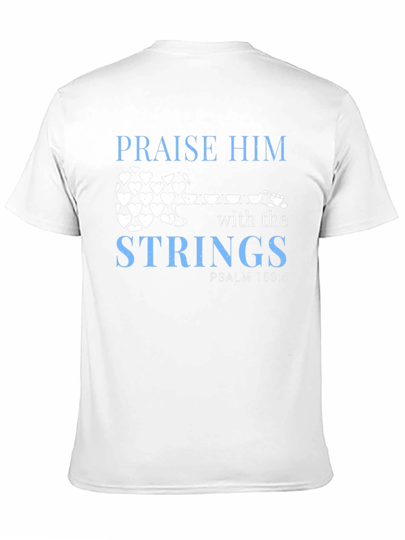 Praise Him with Strings Black Christian T-Shirt