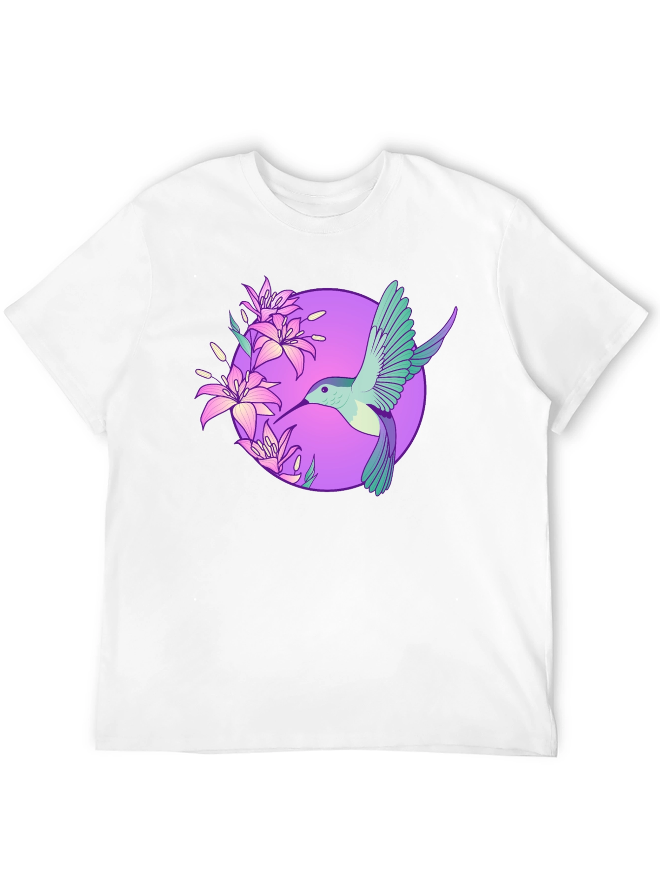 Hummingbird Floral T-Shirt - Black