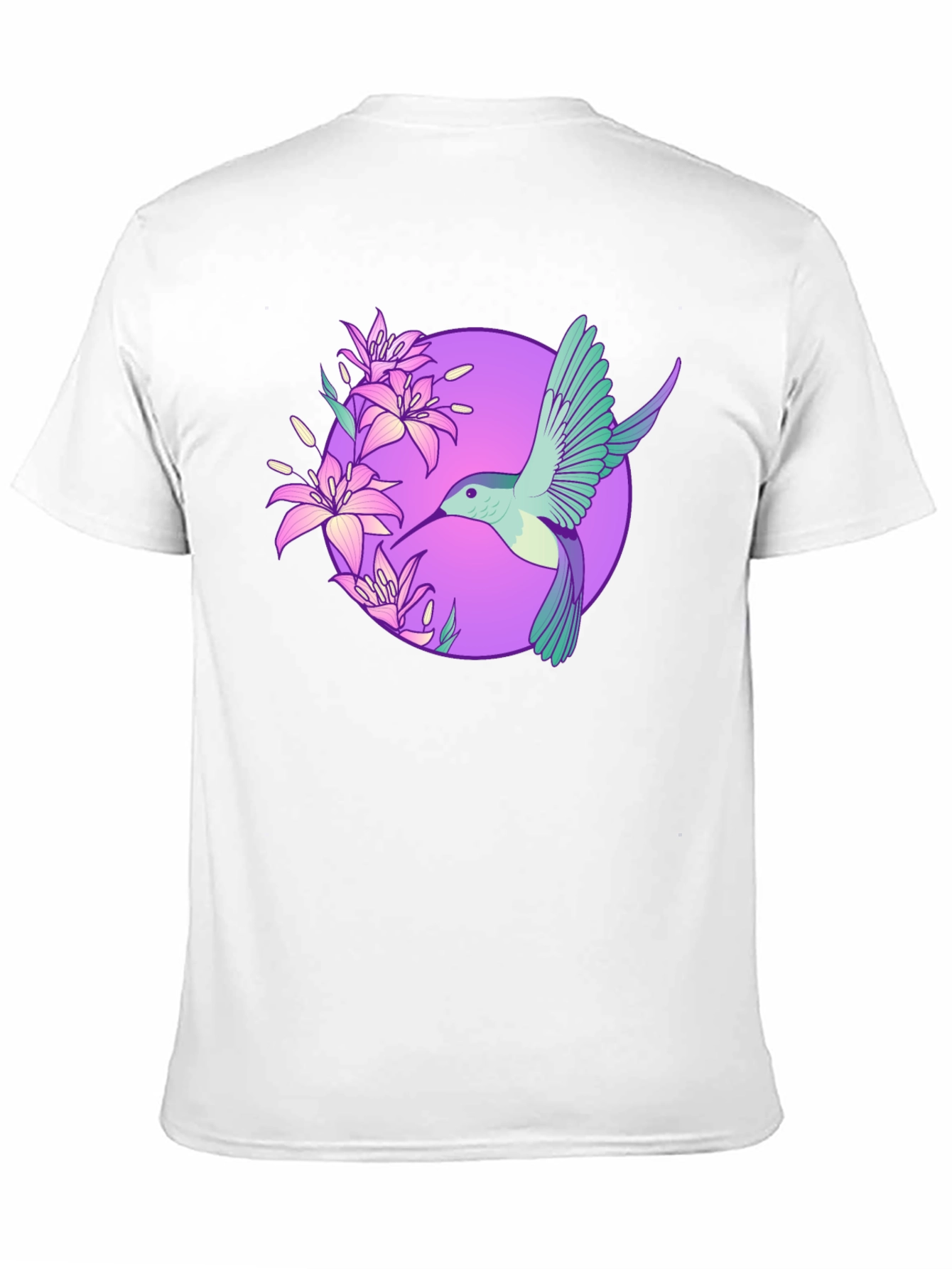 Hummingbird Floral T-Shirt - Black
