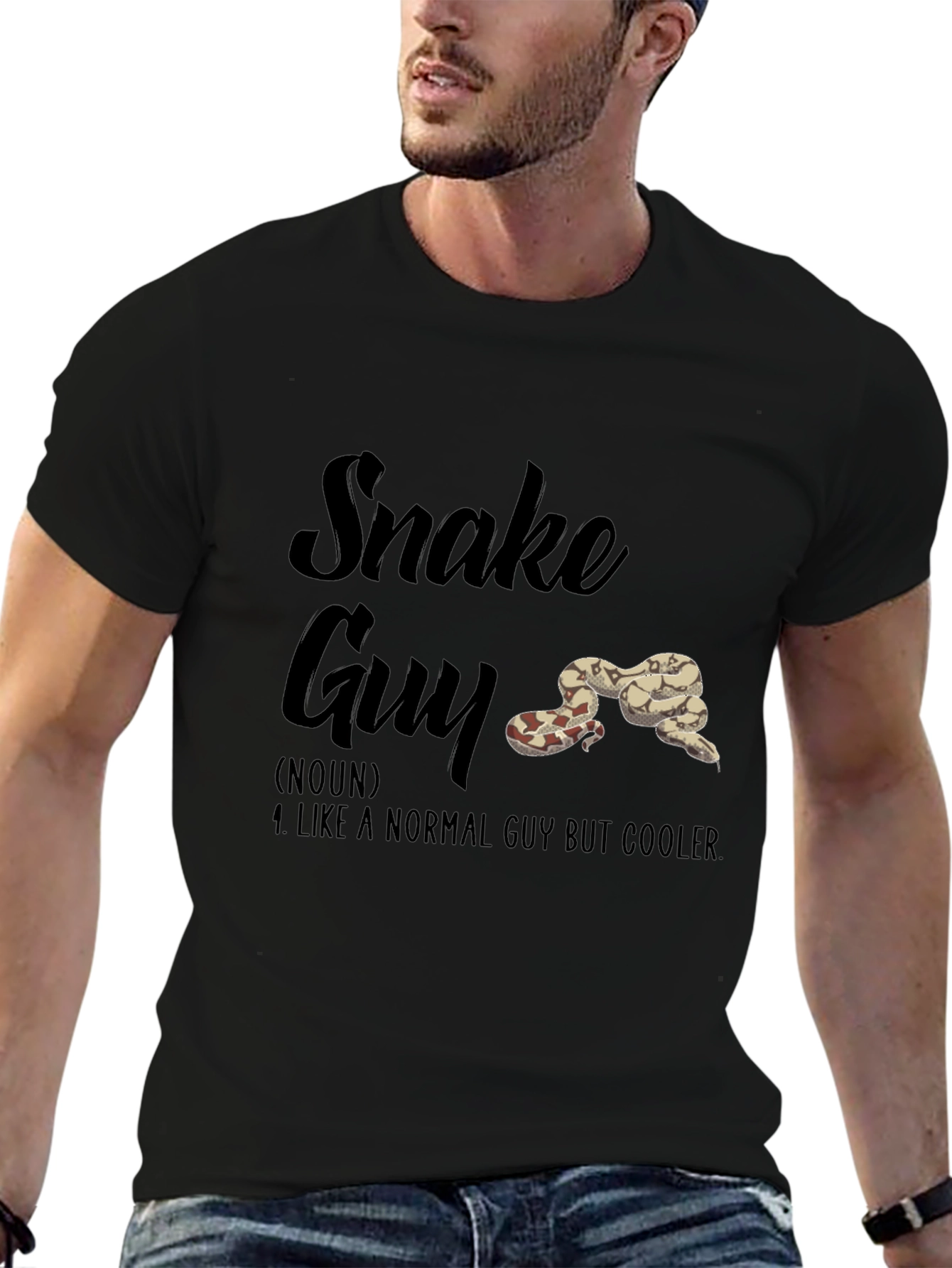 Snake Guy Novelty Graphic T-Shirt