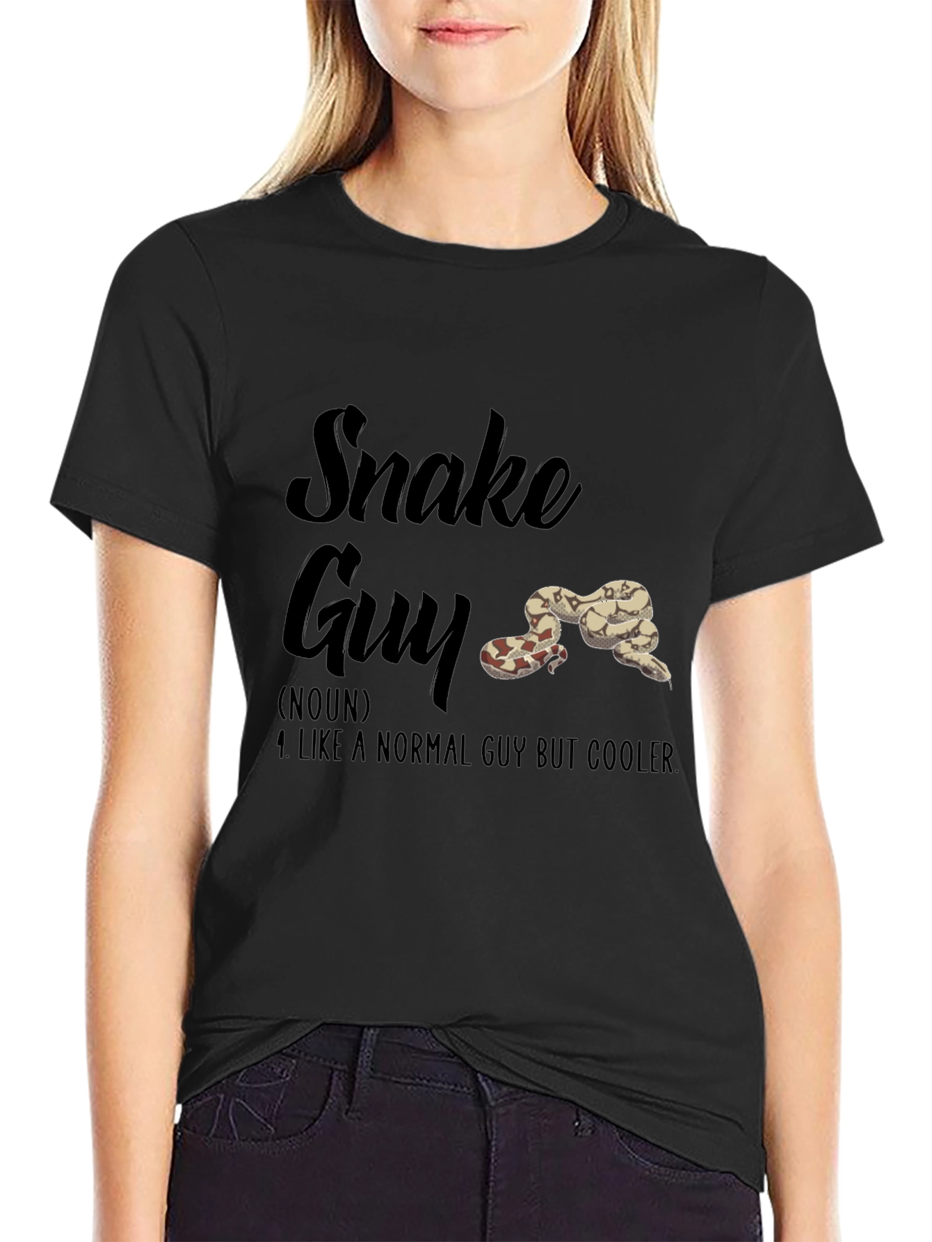 Snake Guy Novelty Graphic T-Shirt