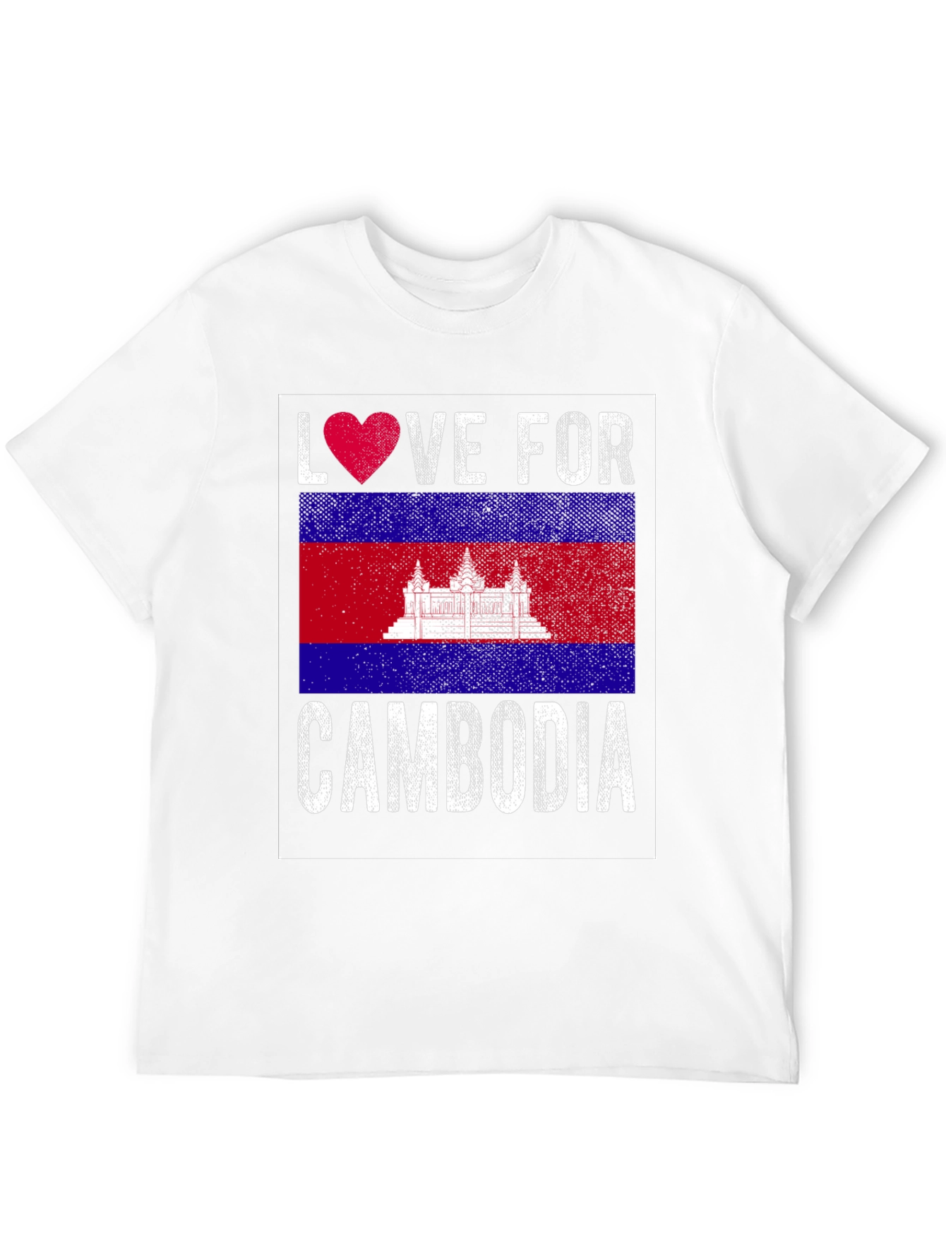 Love For Cambodia Flag T-Shirt