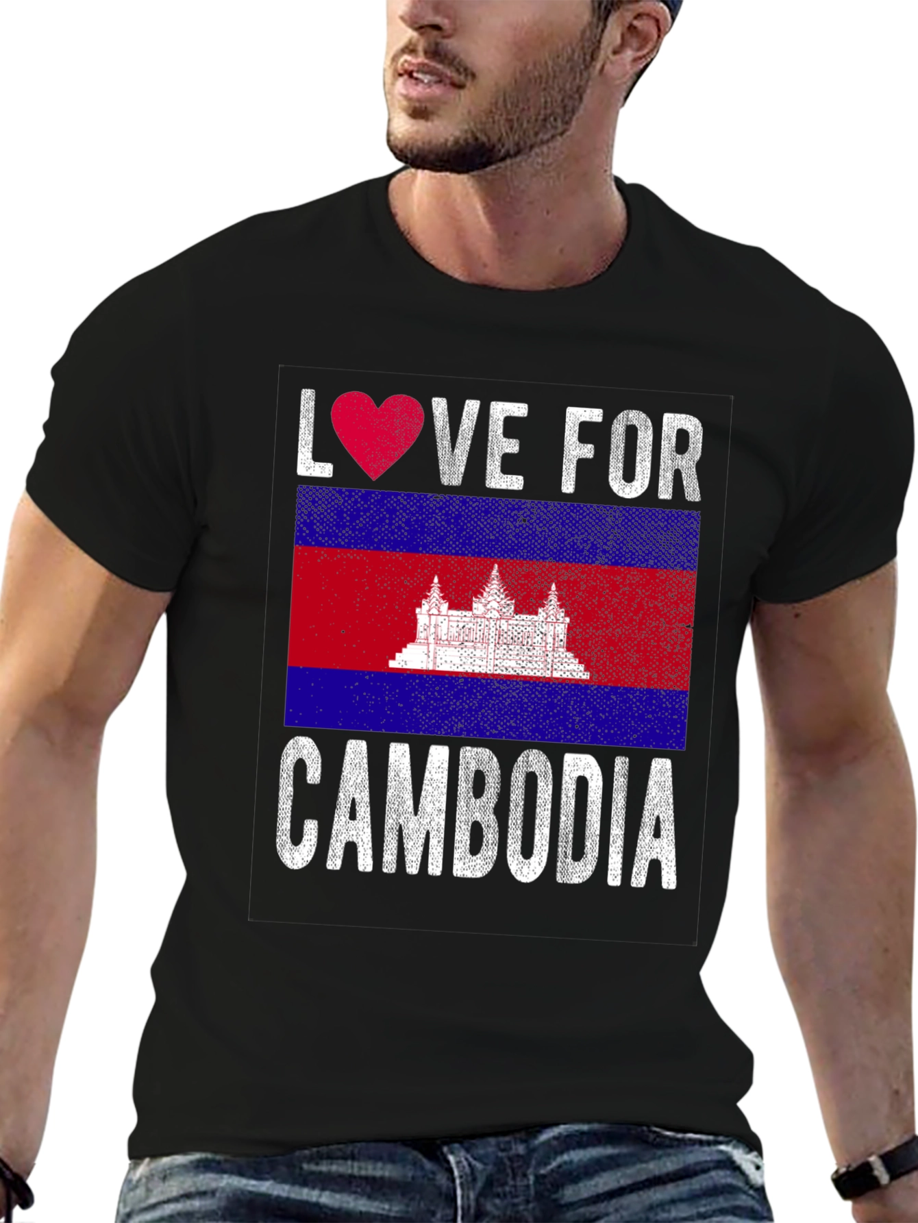 Love For Cambodia Flag T-Shirt
