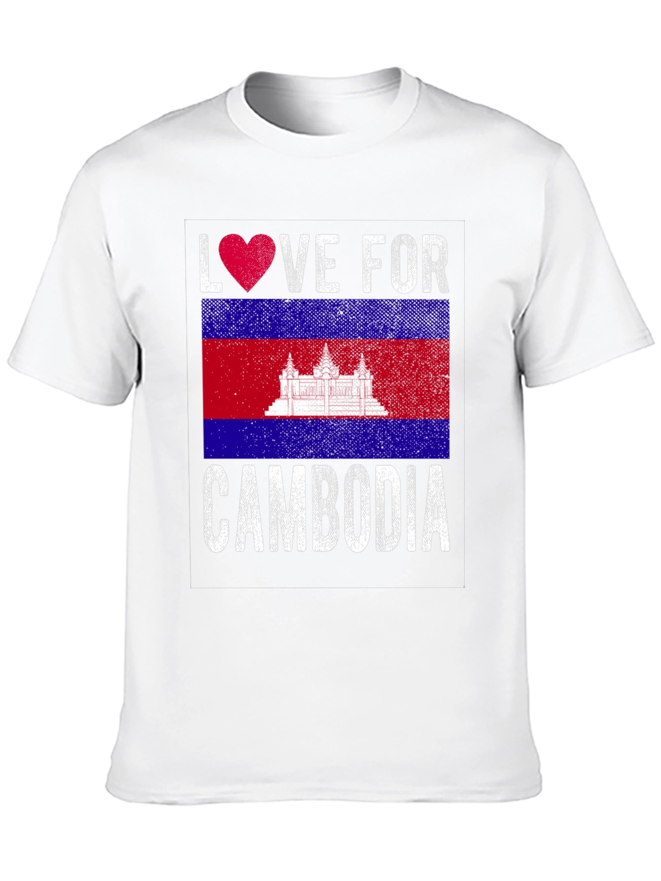 Love For Cambodia Flag T-Shirt