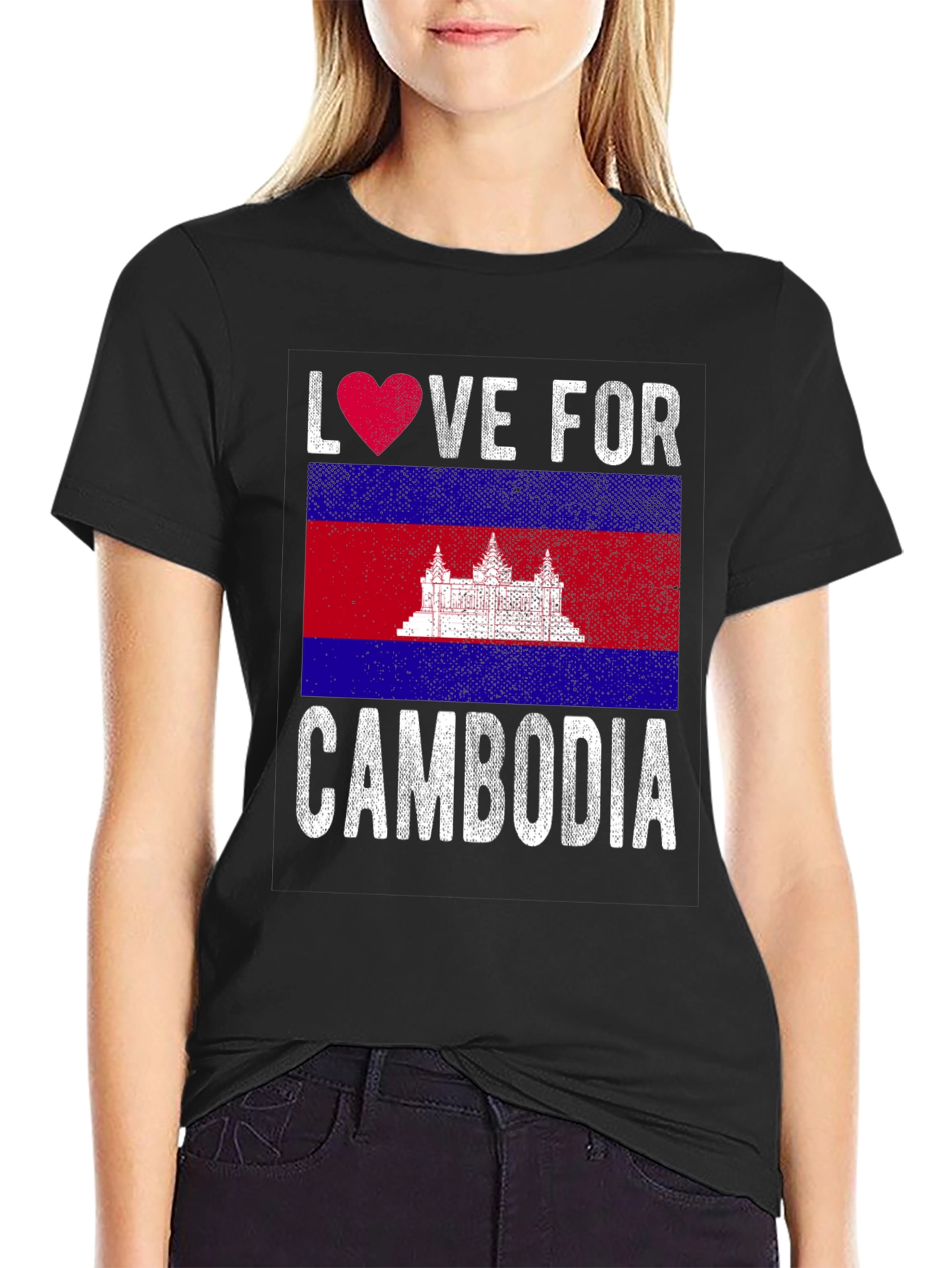 Love For Cambodia Flag T-Shirt