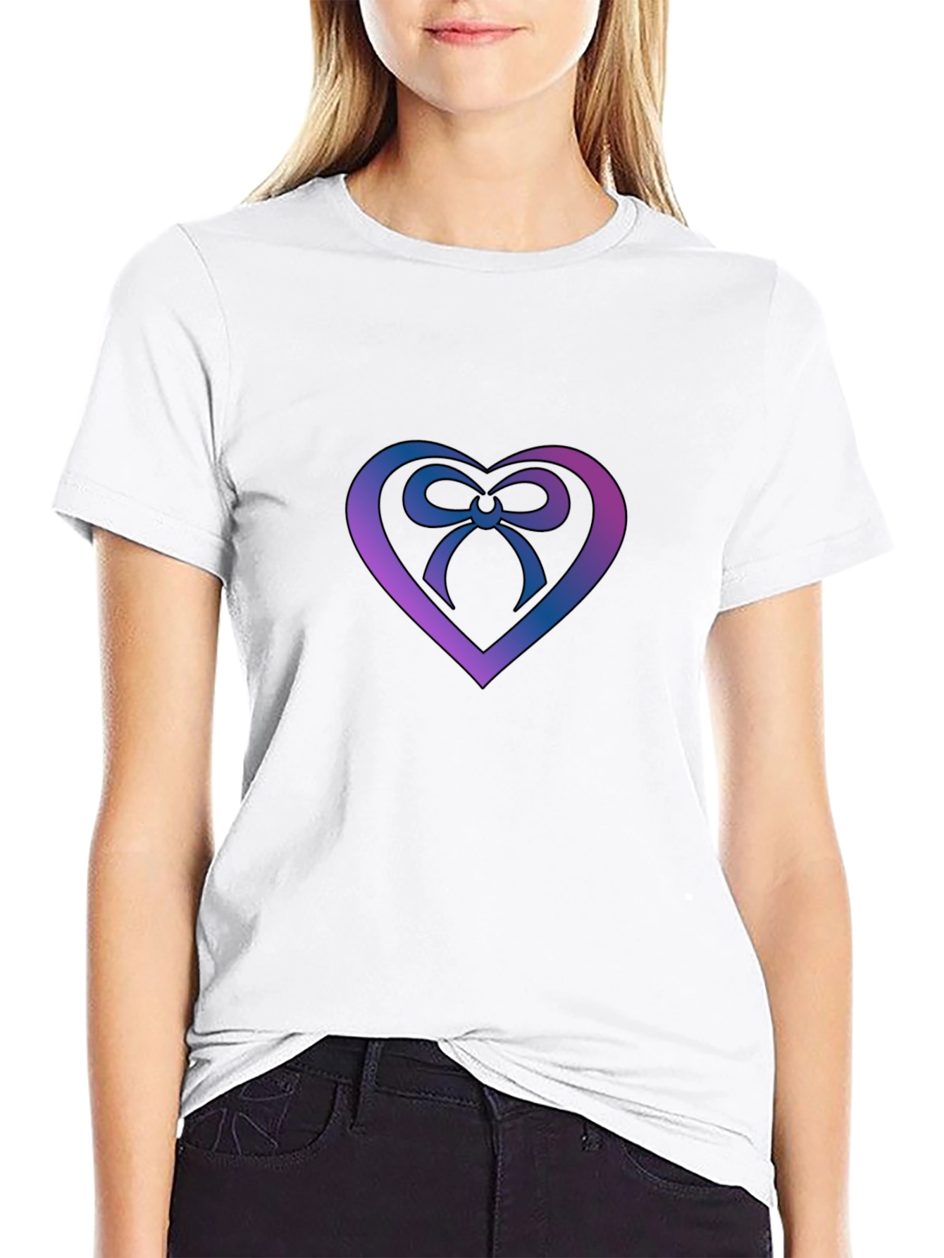Heart Bow Graphic Tee - Stylish Menswear