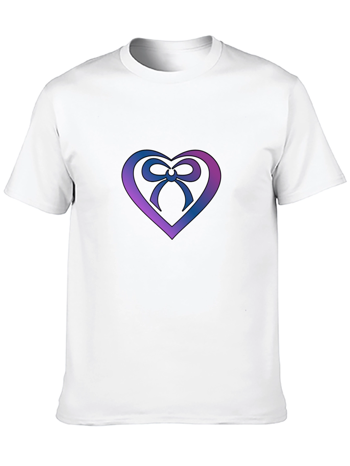 Heart Bow Graphic Tee - Stylish Menswear