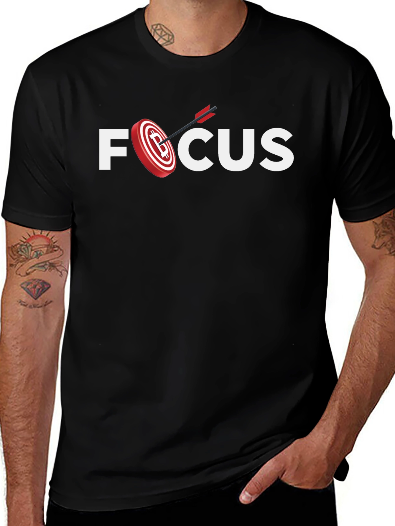 Focus Bitcoin Target T-Shirt - Achieve Your Goals!