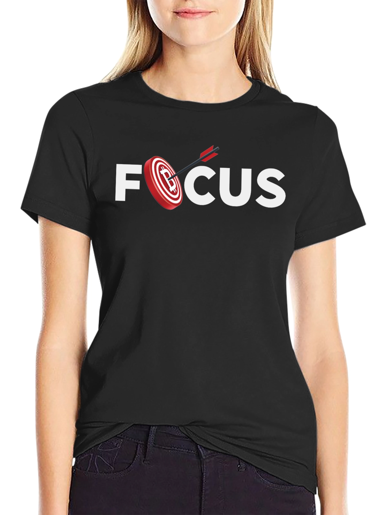 Focus Bitcoin Target T-Shirt - Achieve Your Goals!