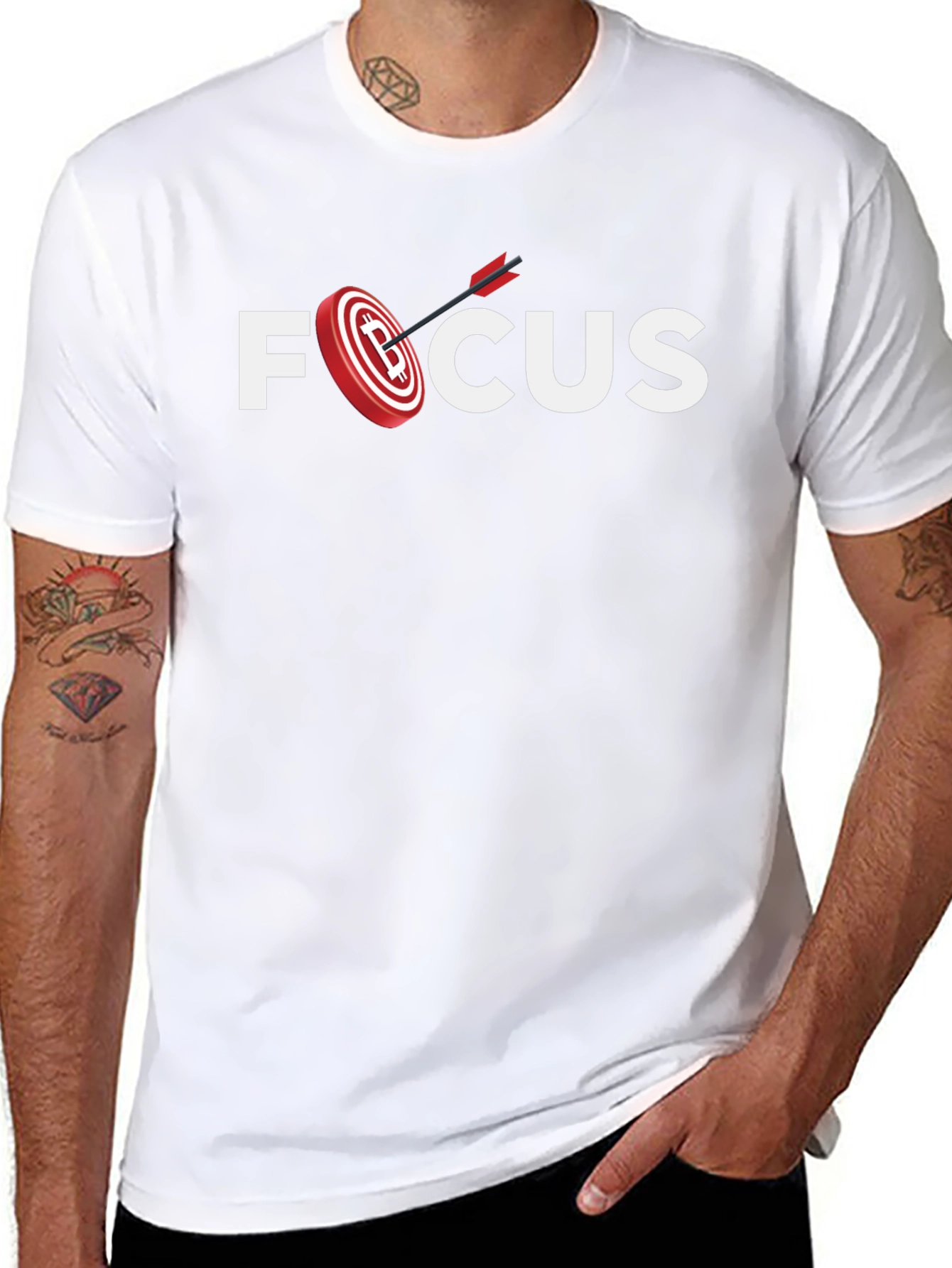 Focus Bitcoin Target T-Shirt - Achieve Your Goals!