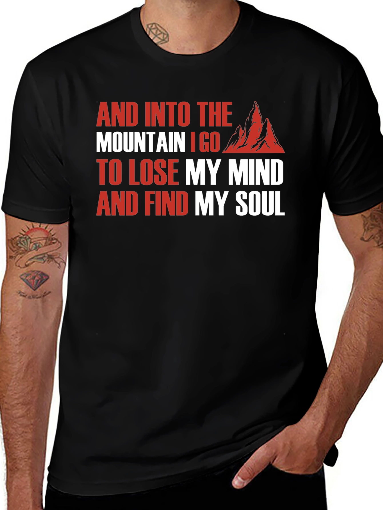 Mountain Soul Black T-Shirt - Nature Lover Tee
