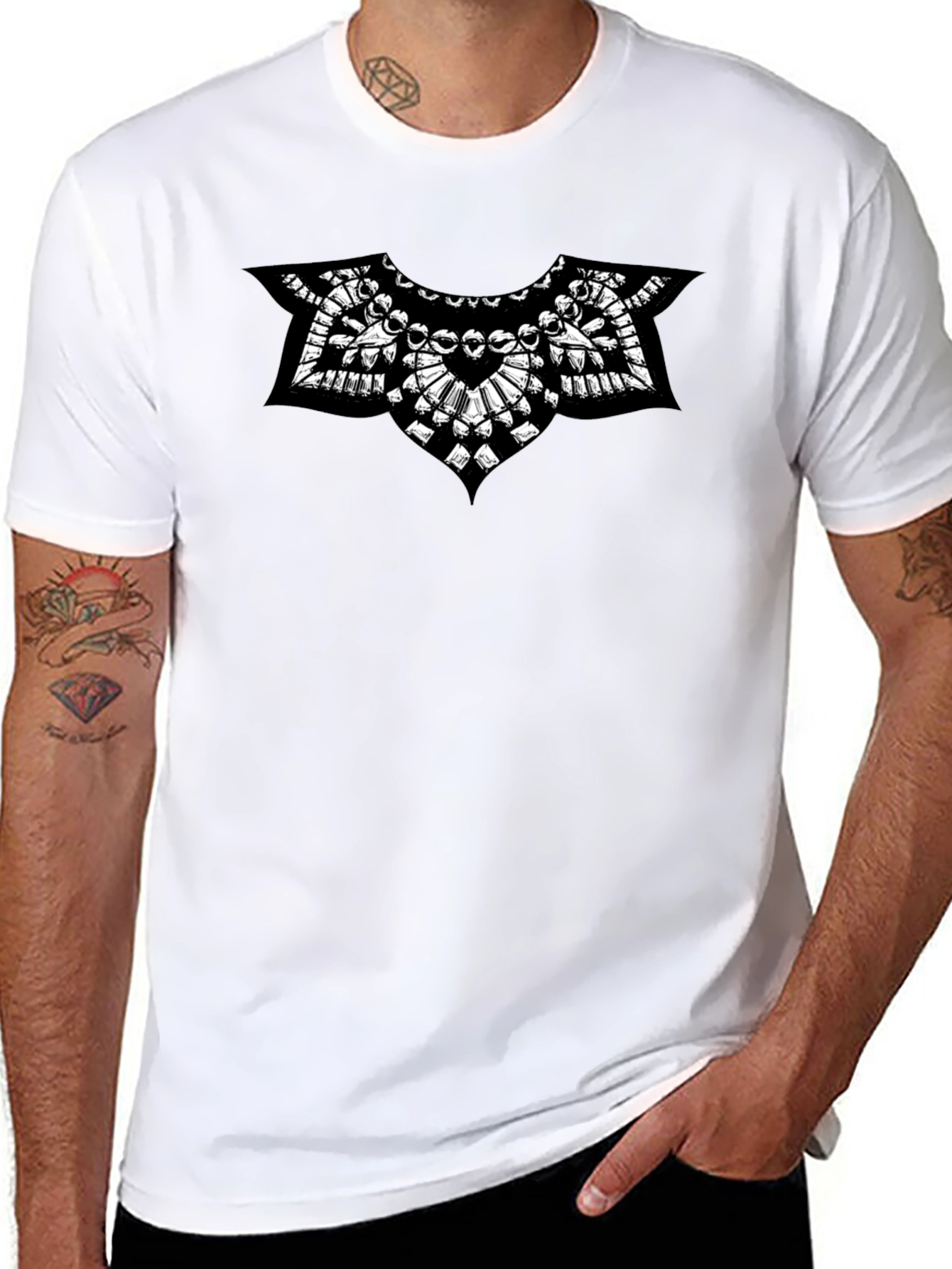 Edgy Graphic Tee - Black