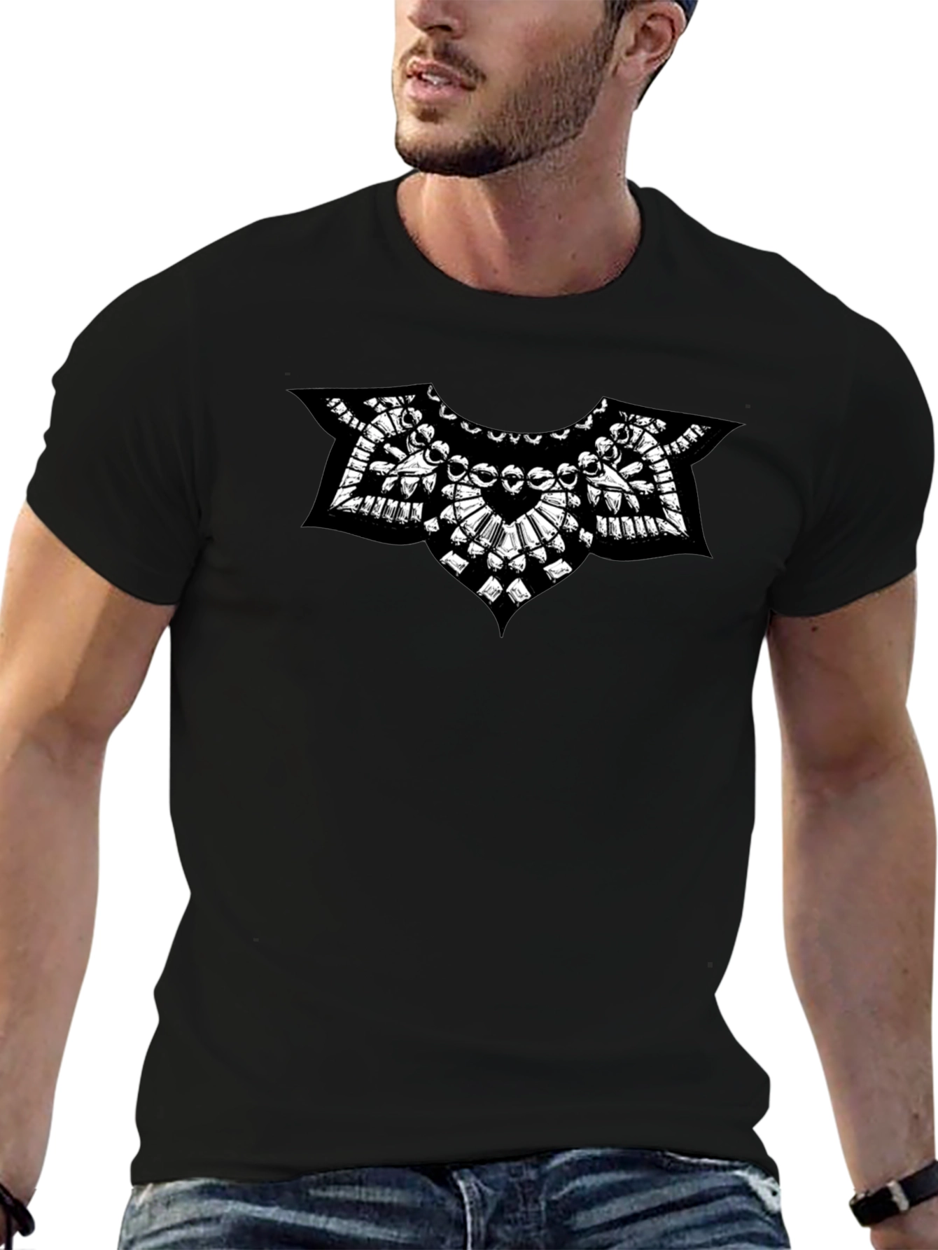 Edgy Graphic Tee - Black