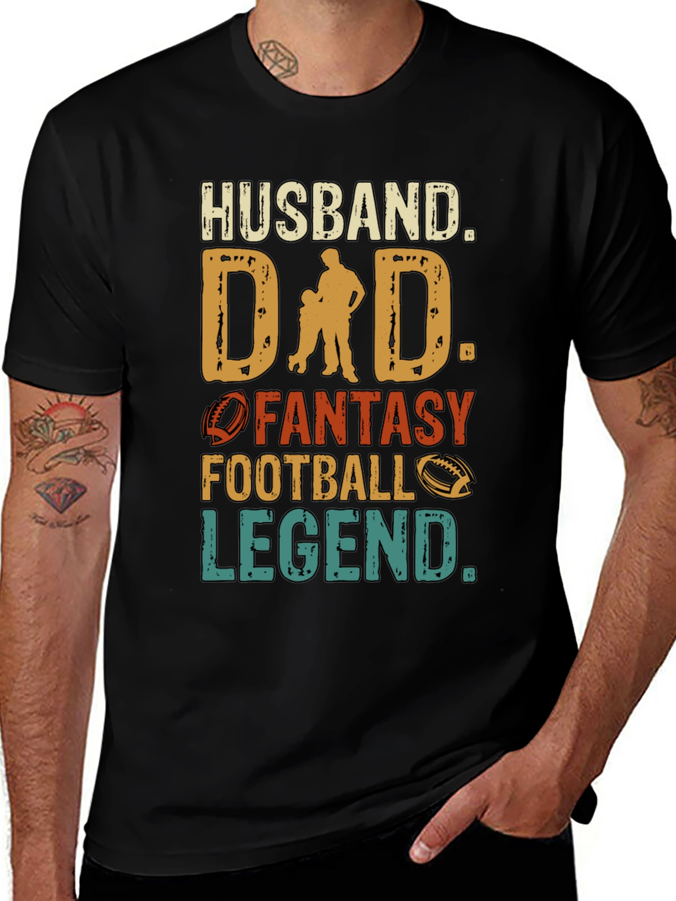 Husband Dad Football Legend T-Shirt