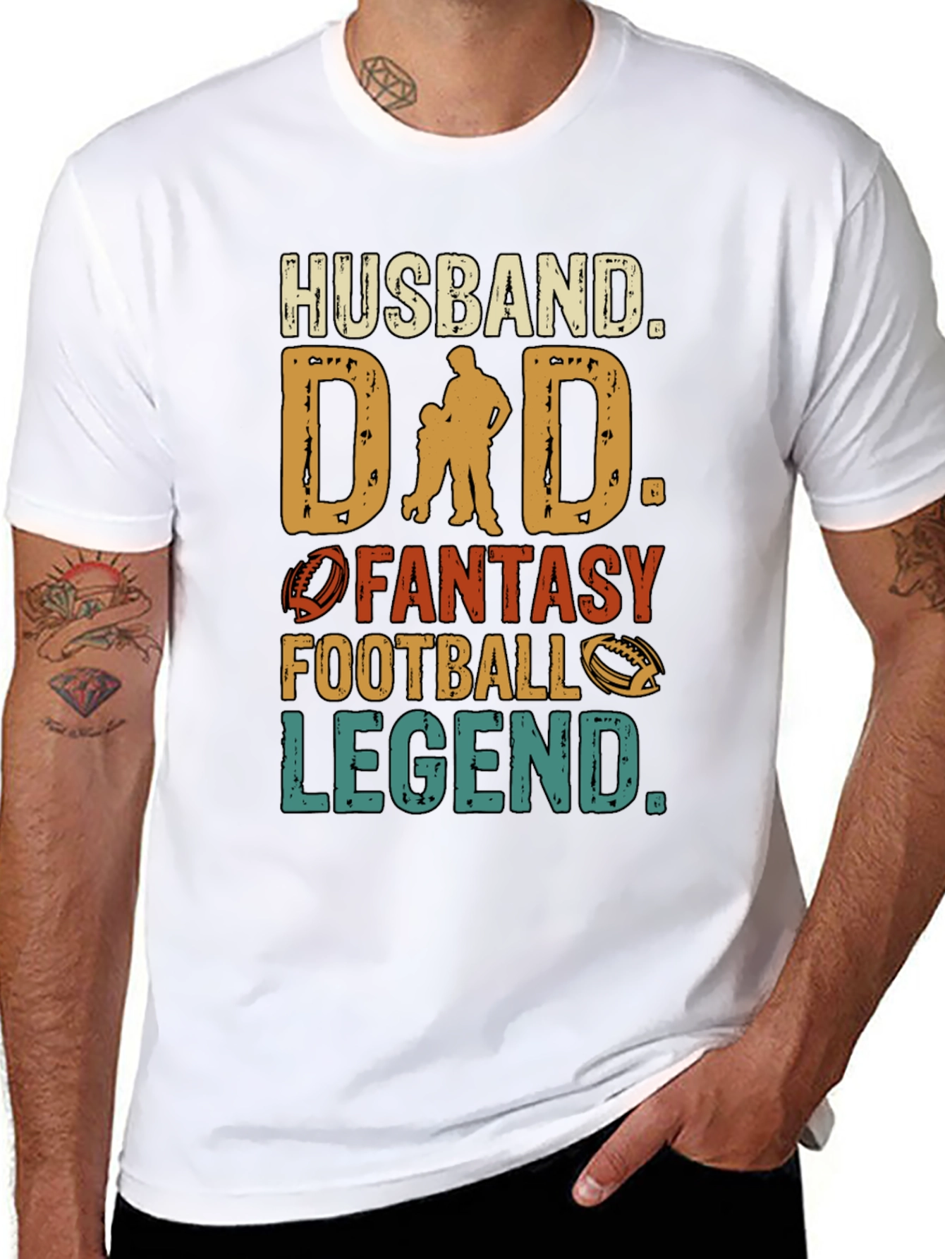 Husband Dad Football Legend T-Shirt