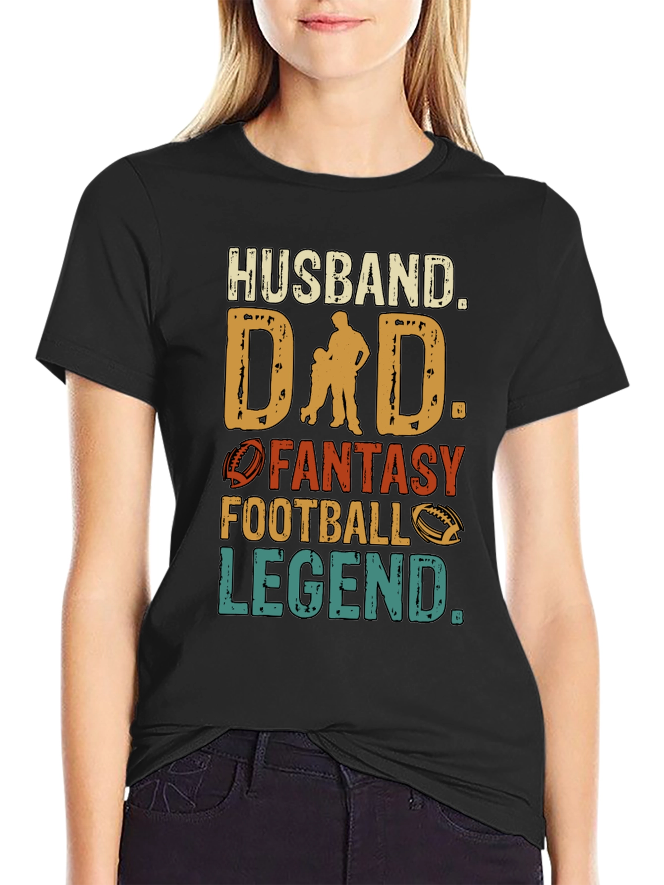 Husband Dad Football Legend T-Shirt