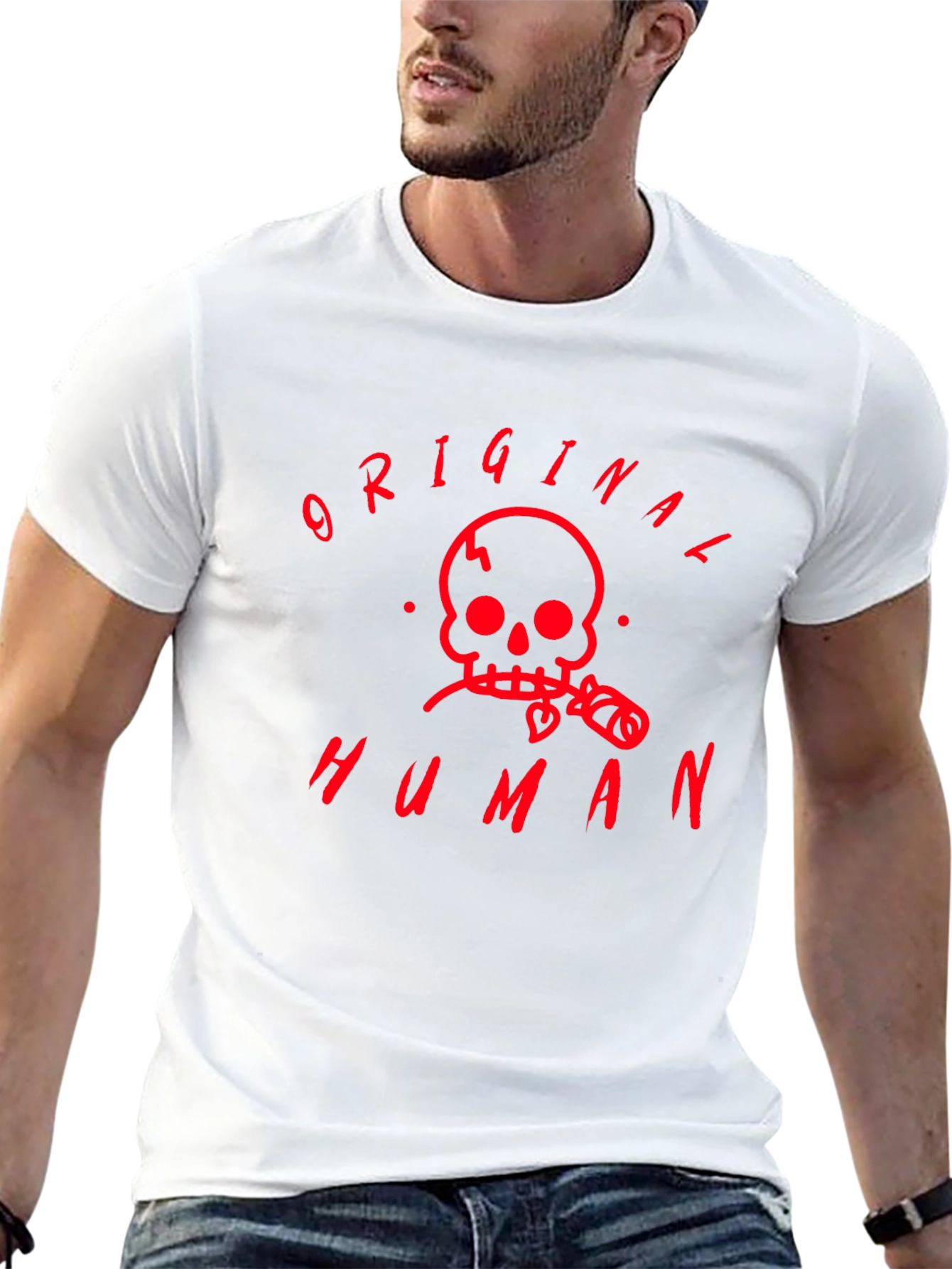 Original Human Skull Graphic Tee