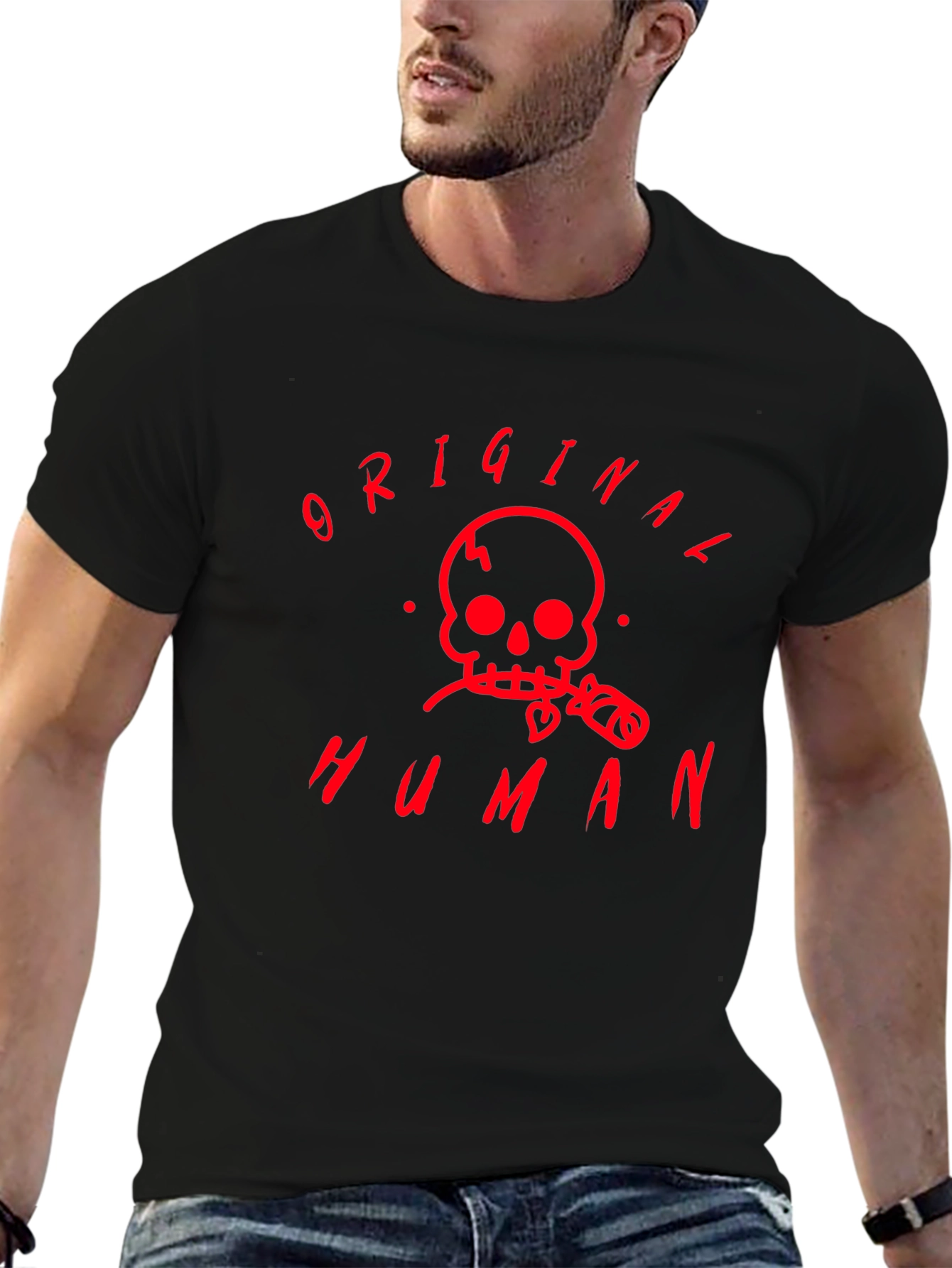 Original Human Skull Graphic Tee