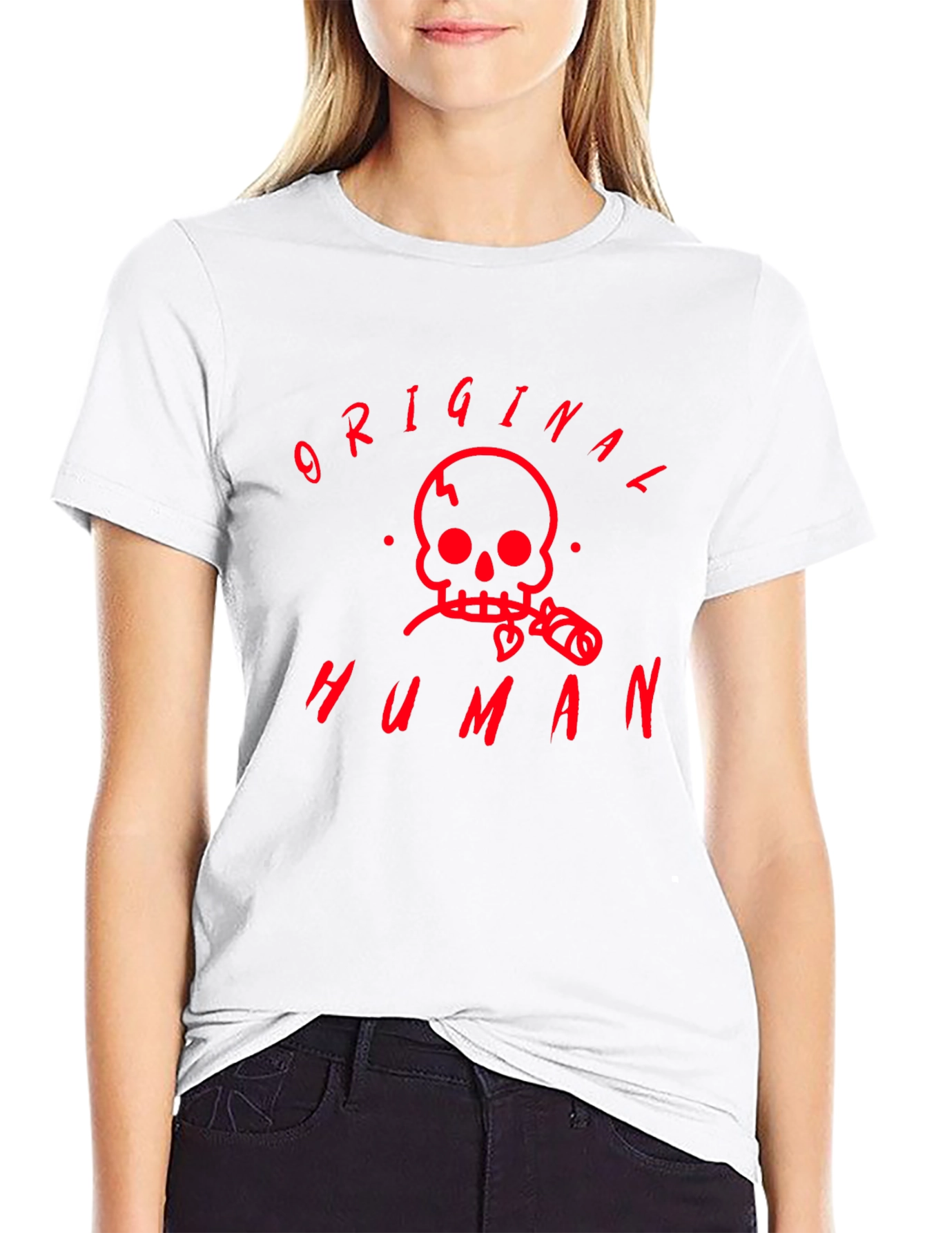 Original Human Skull Graphic Tee