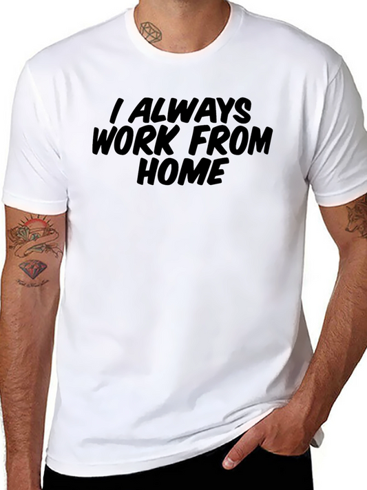 Work From Home Black Graphic Tee