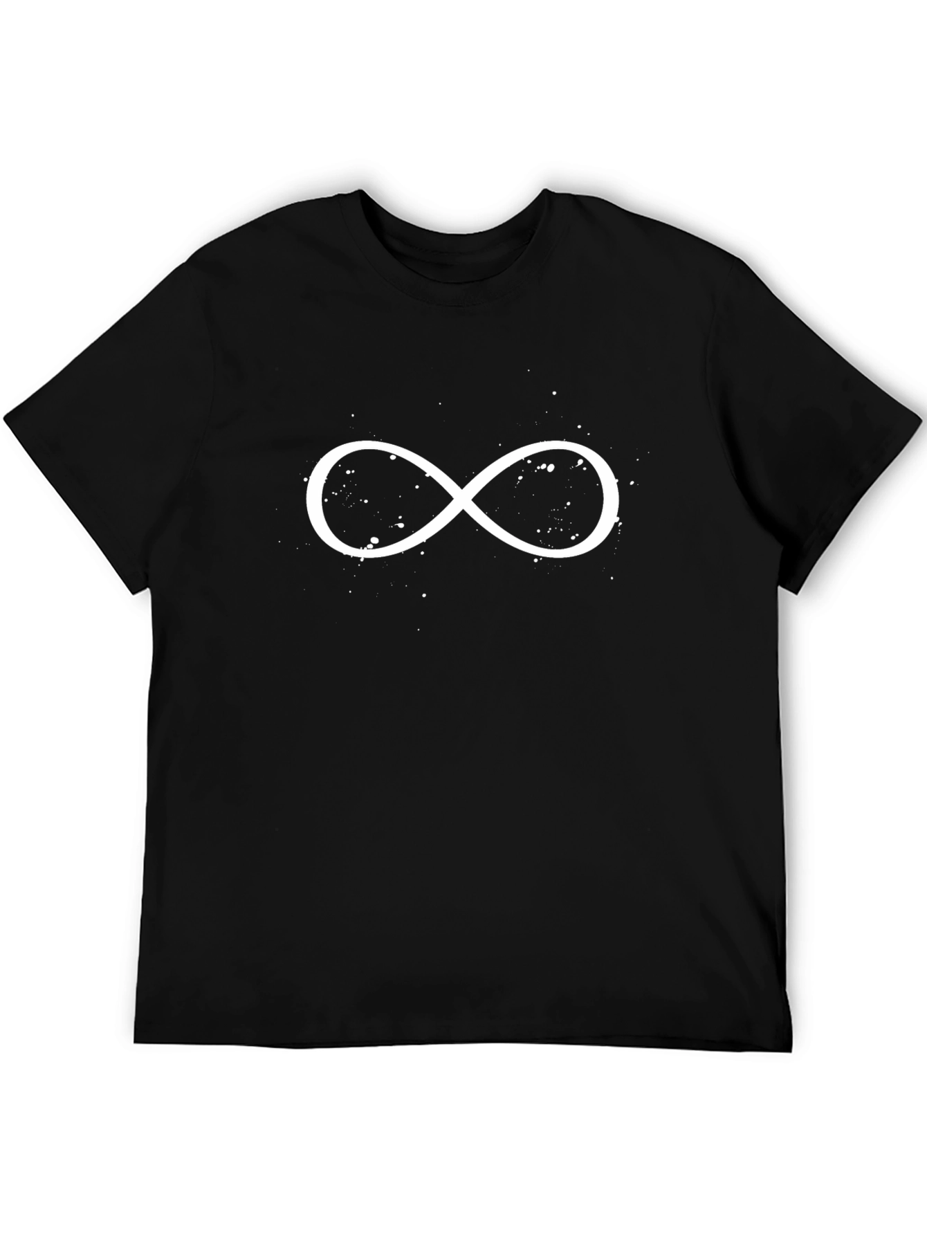 Infinity Symbol Graphic T-Shirt - Casual Black Tee