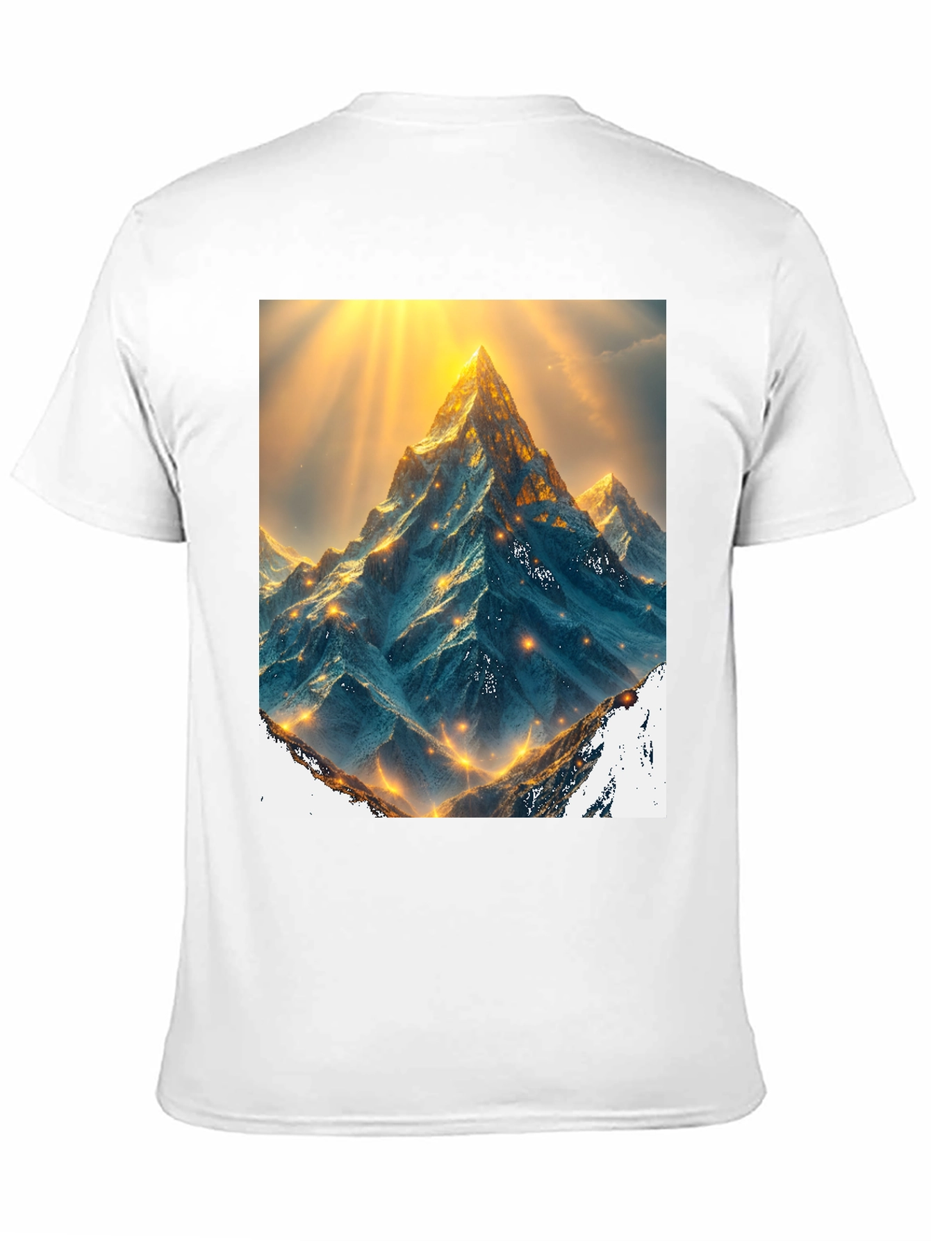 Mountain Peak Graphic Tee - Black Cotton Blend