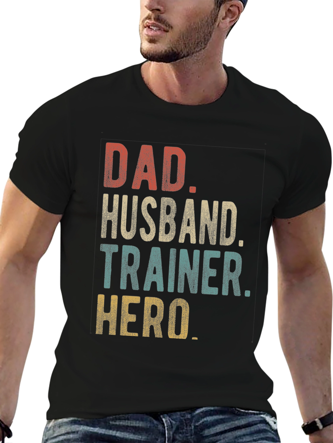 Dad Husband Trainer Hero Graphic Tee