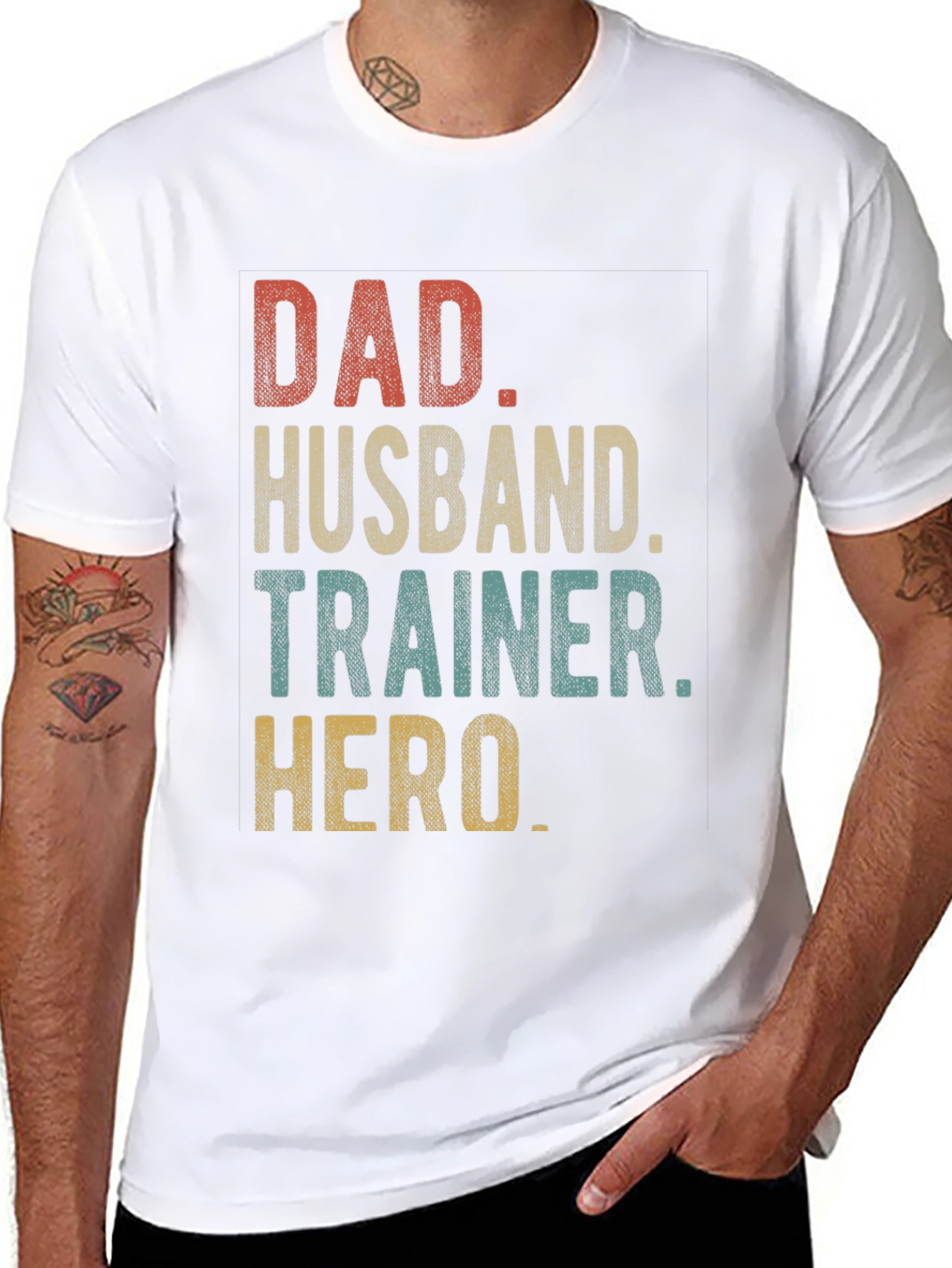 Dad Husband Trainer Hero Graphic Tee