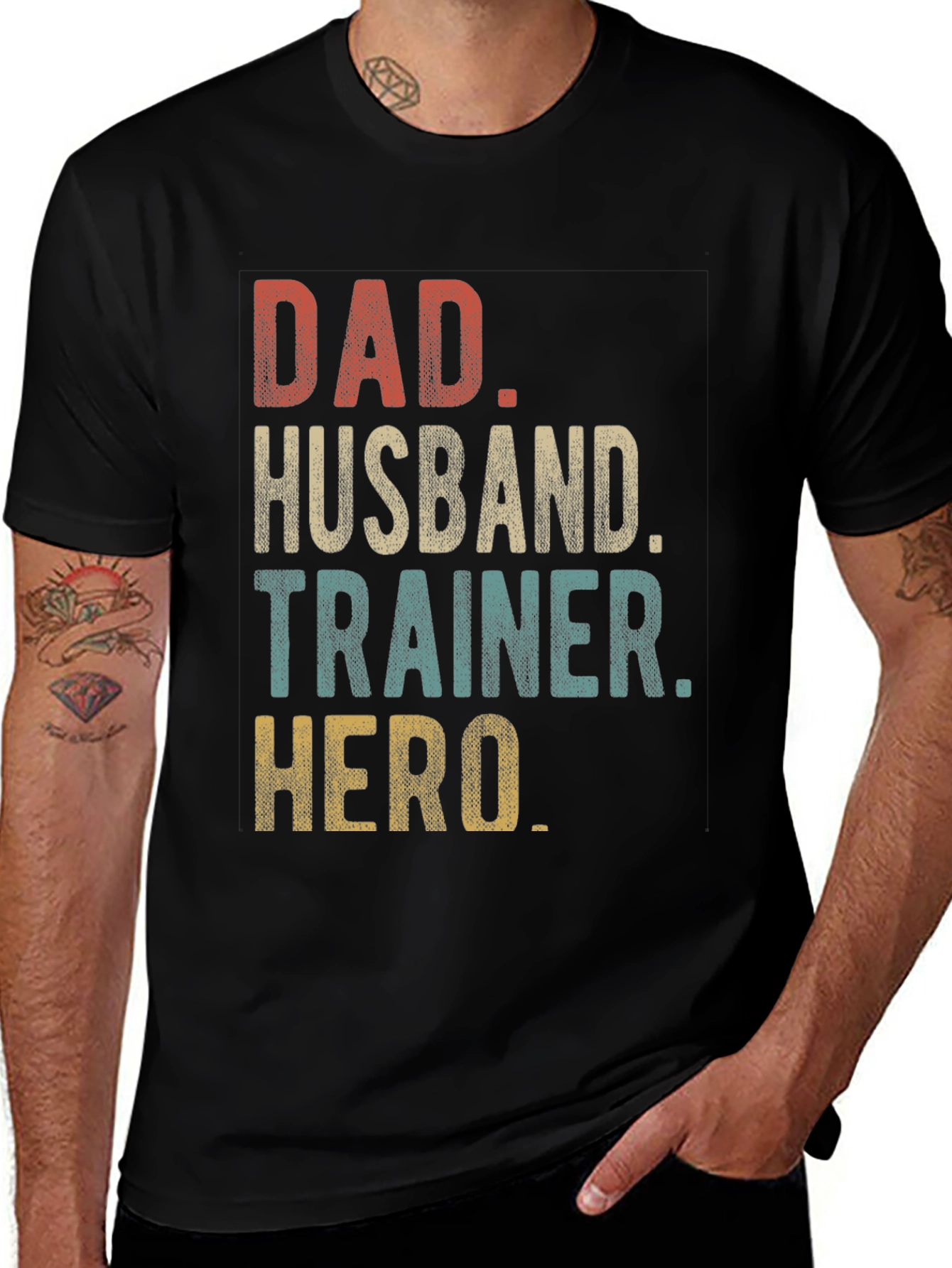 Dad Husband Trainer Hero Graphic Tee