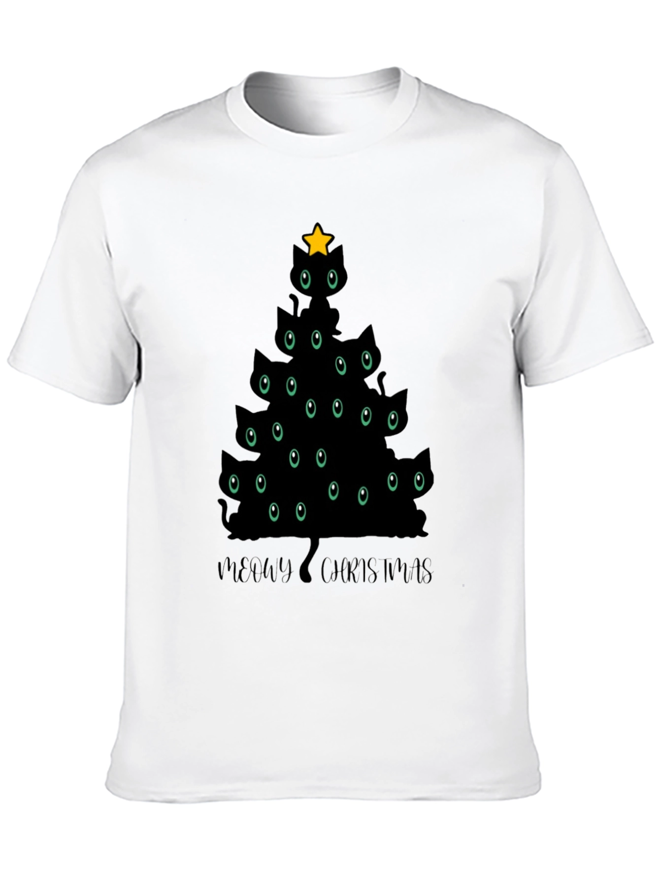Meowy Christmas Cat Tree T-Shirt