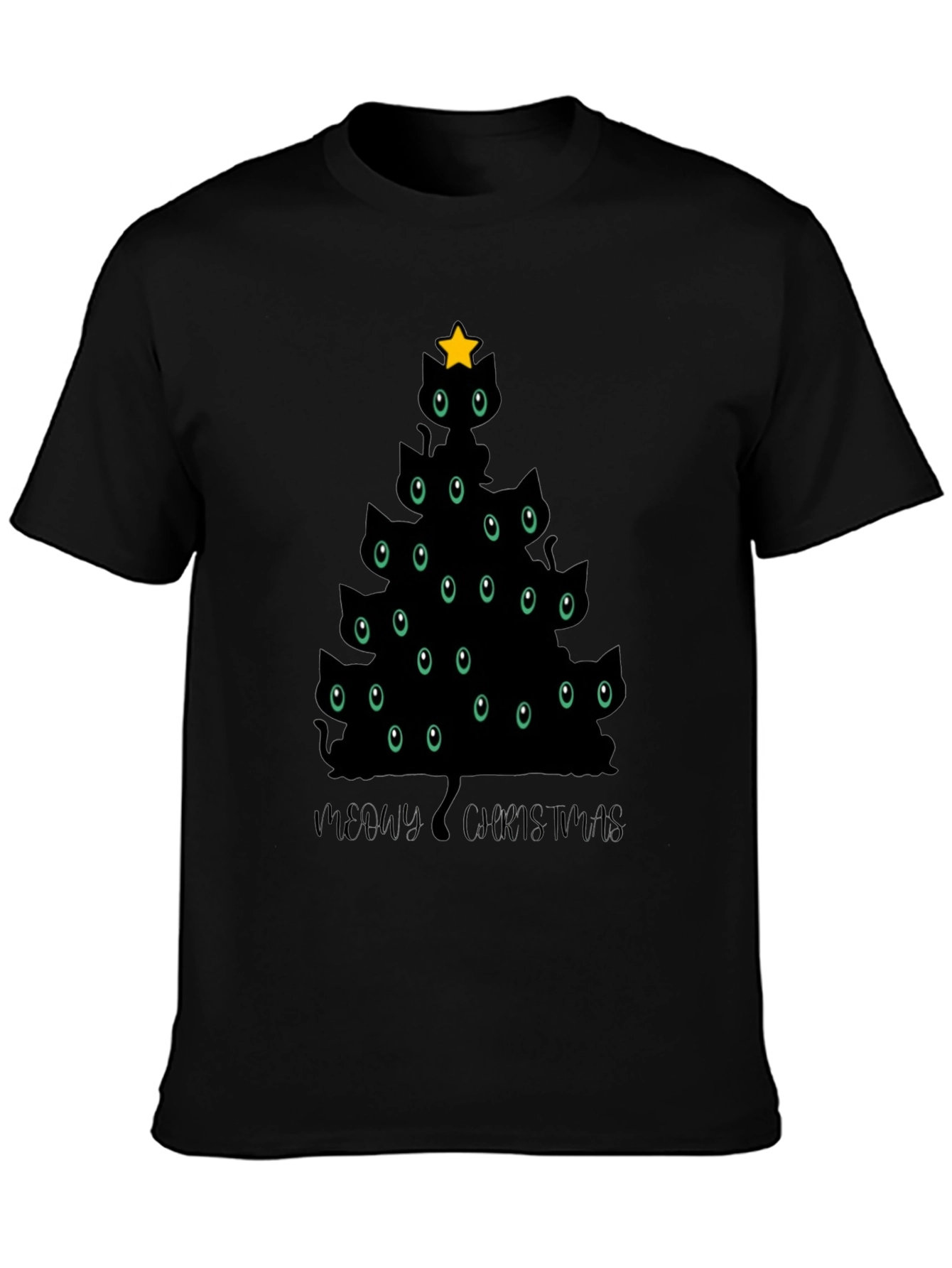 Meowy Christmas Cat Tree T-Shirt